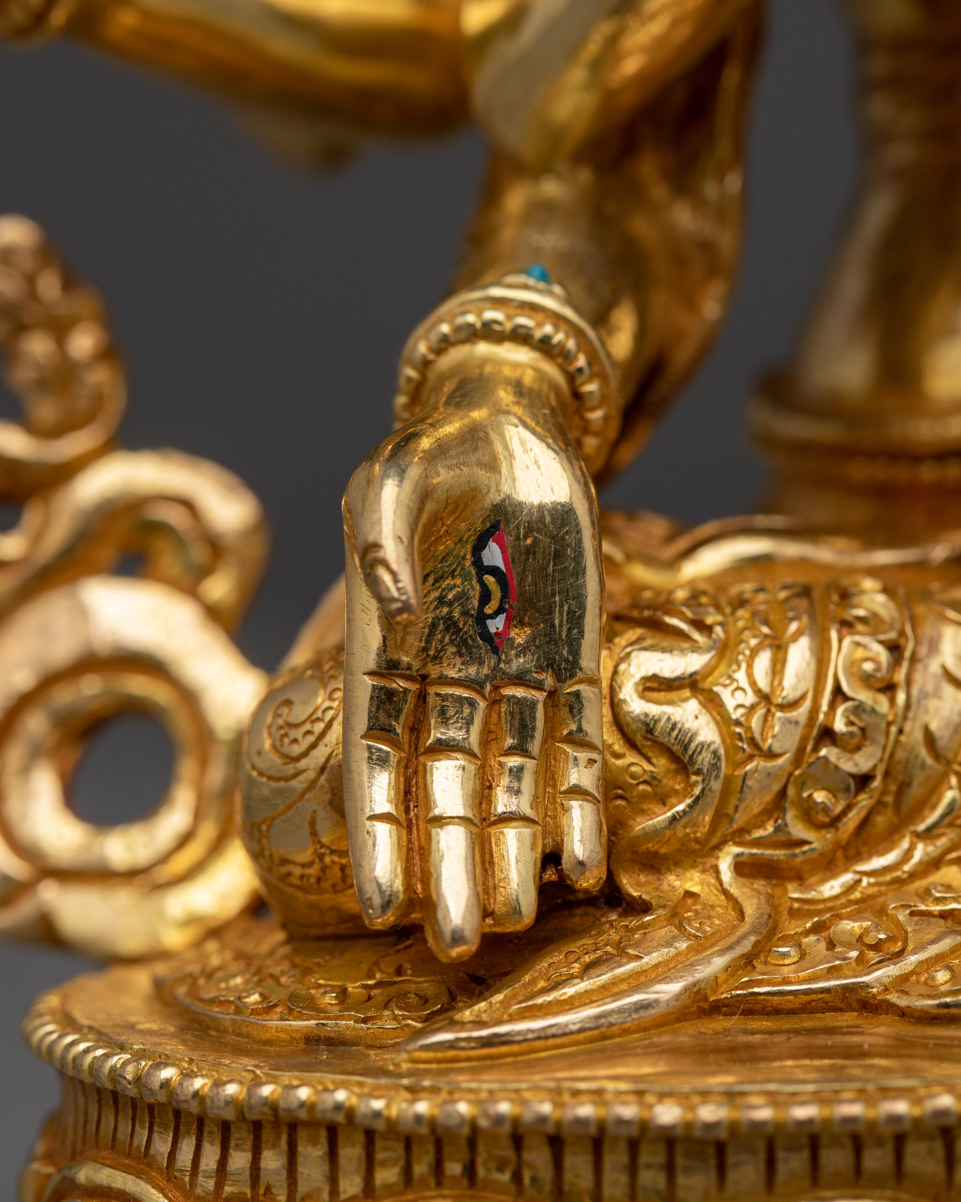 Gold Gilded Namgyalma Statue | A powerful deity for purification and longevity