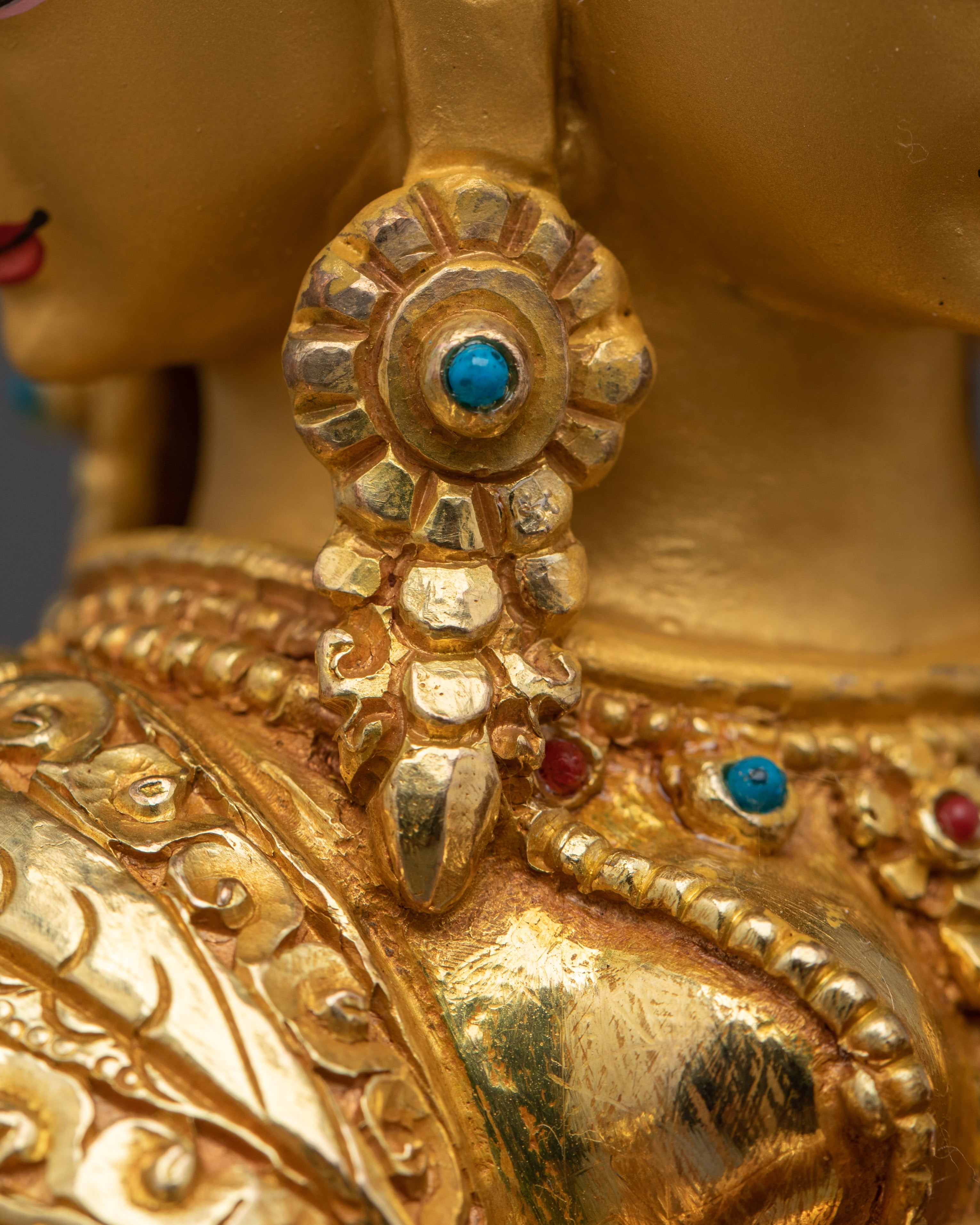 Gold Gilded Namgyalma Statue | A powerful deity for purification and longevity