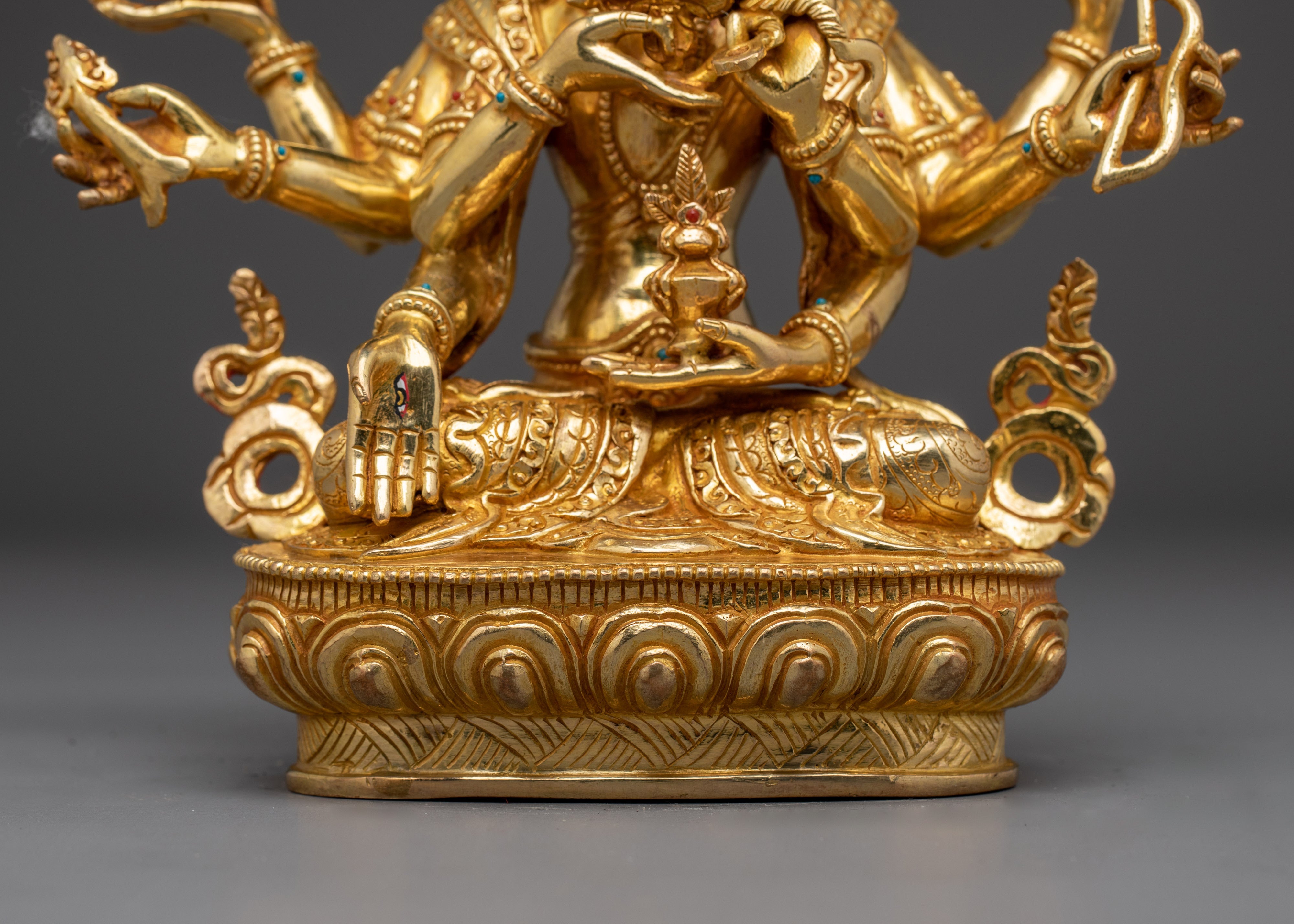 Gold Gilded Namgyalma Statue | A powerful deity for purification and longevity