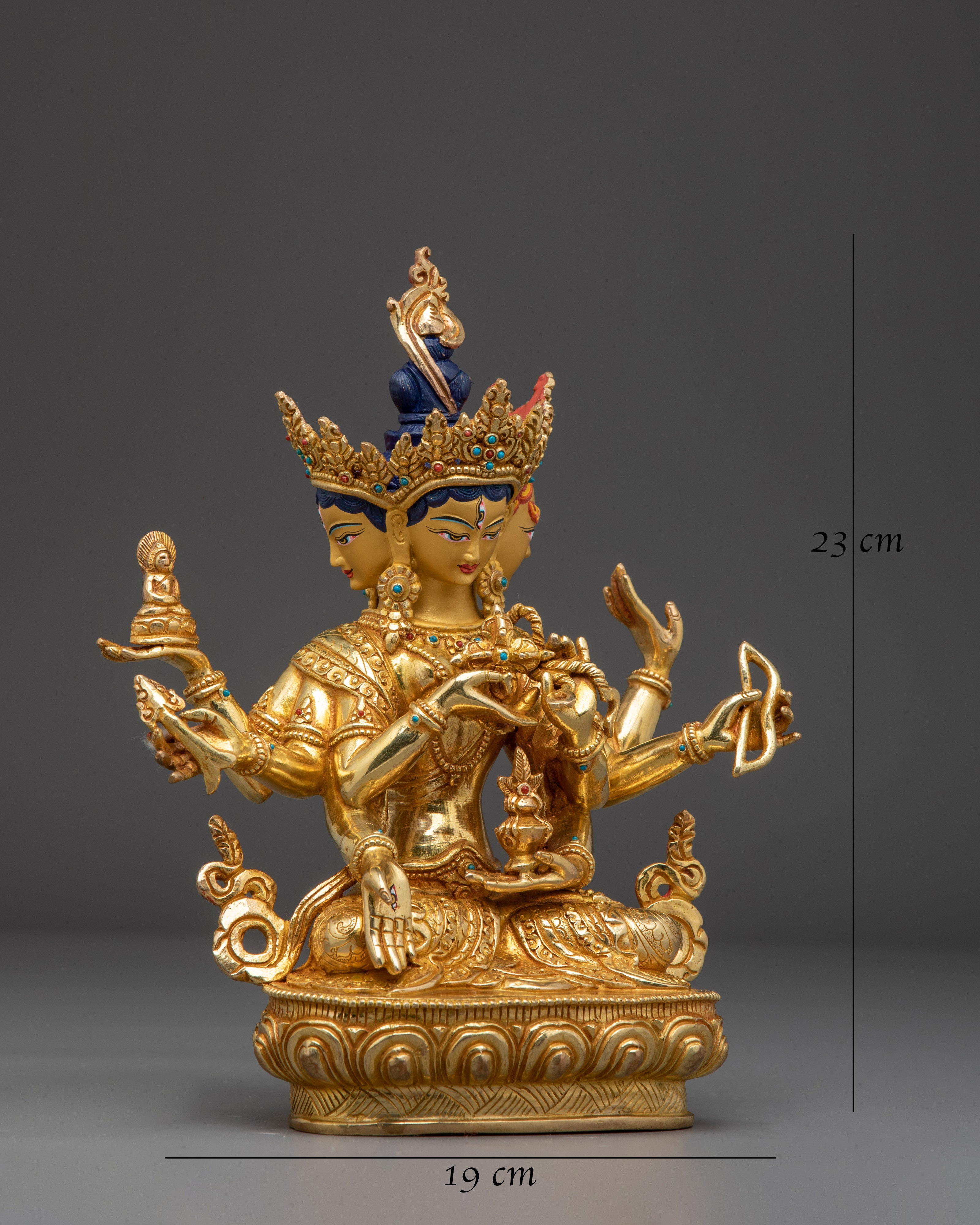 Gold Gilded Namgyalma Statue