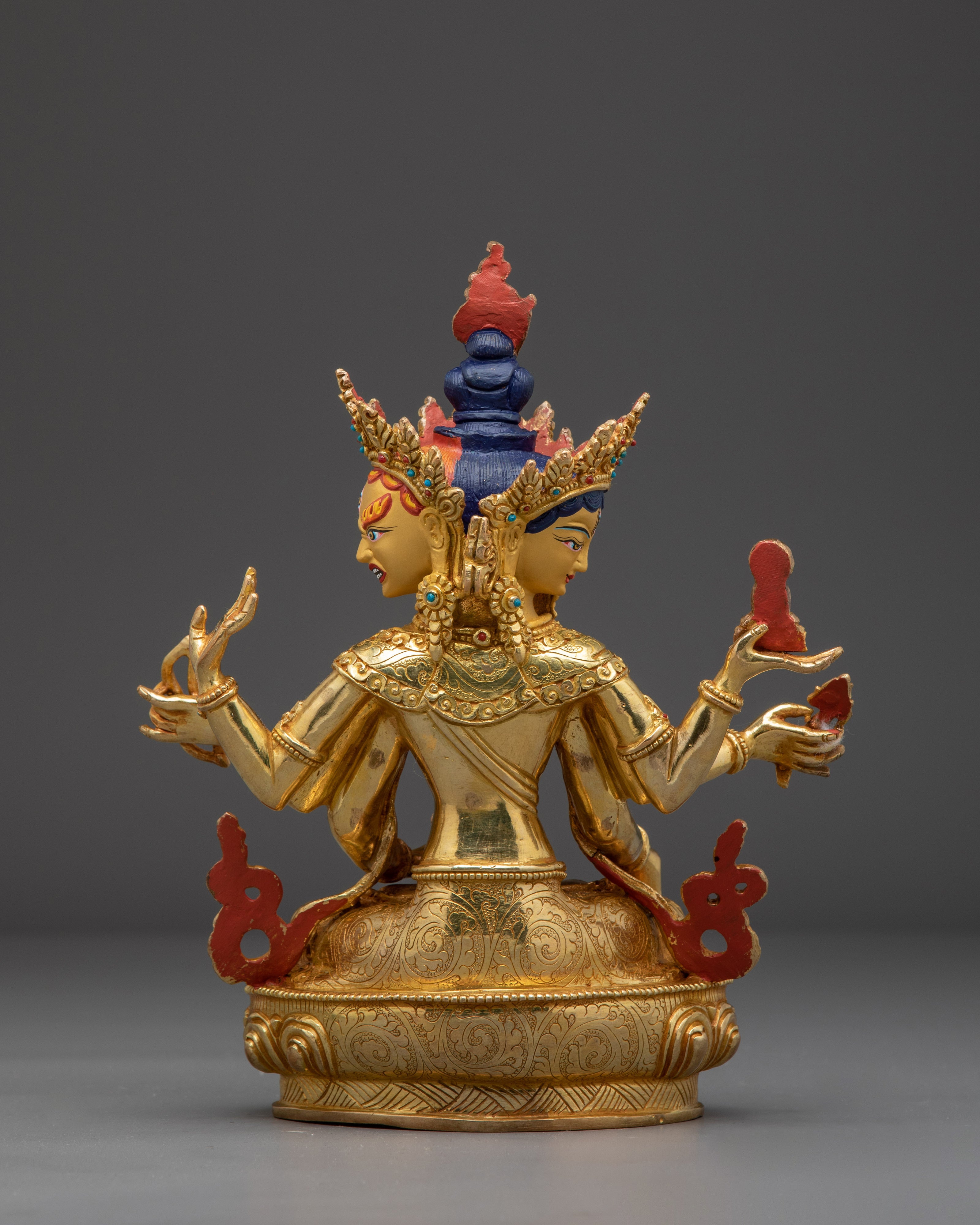 Gold Gilded Namgyalma Statue | A powerful deity for purification and longevity