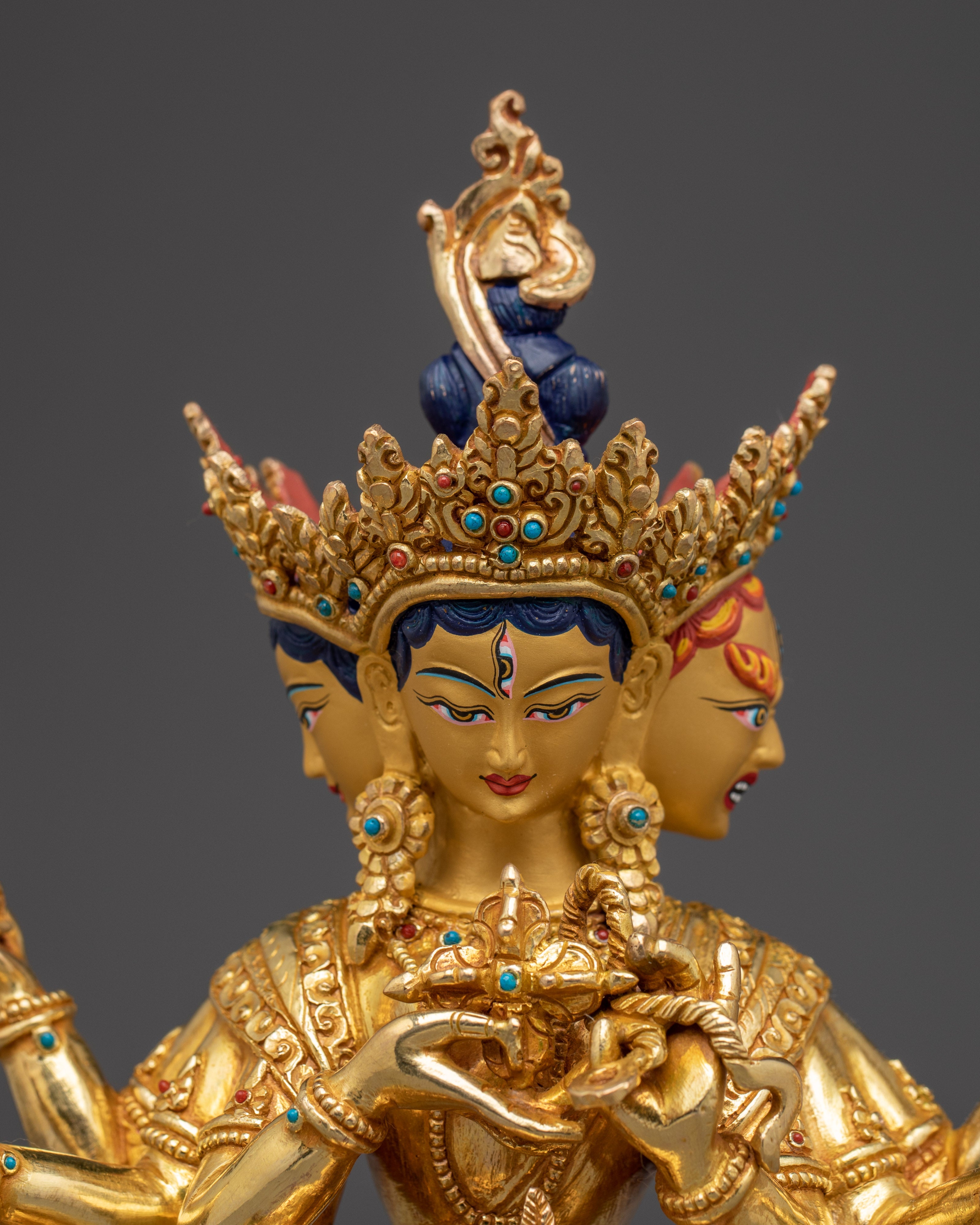 Gold Gilded Namgyalma Statue | A powerful deity for purification and longevity