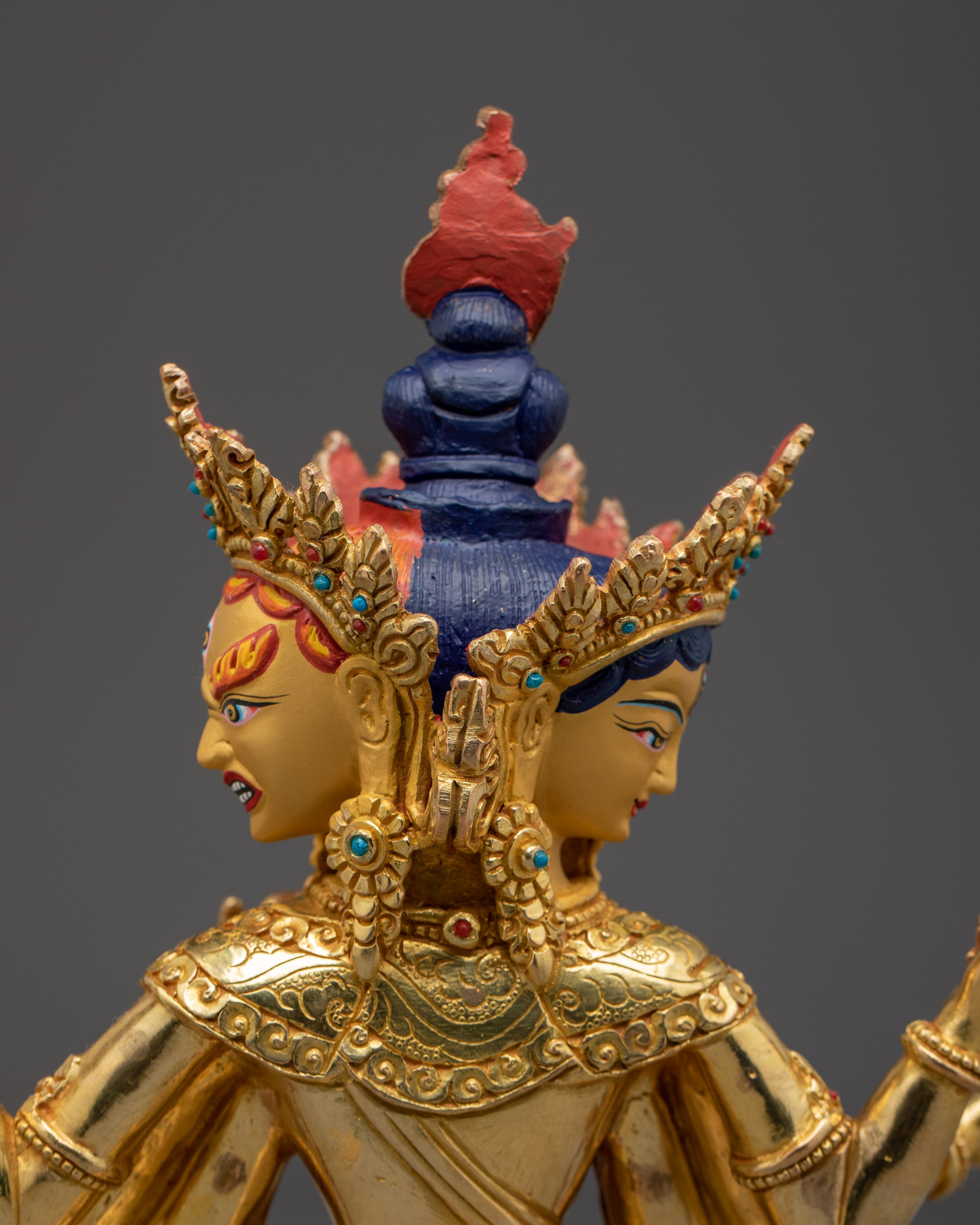 Gold Gilded Namgyalma Statue | A powerful deity for purification and longevity