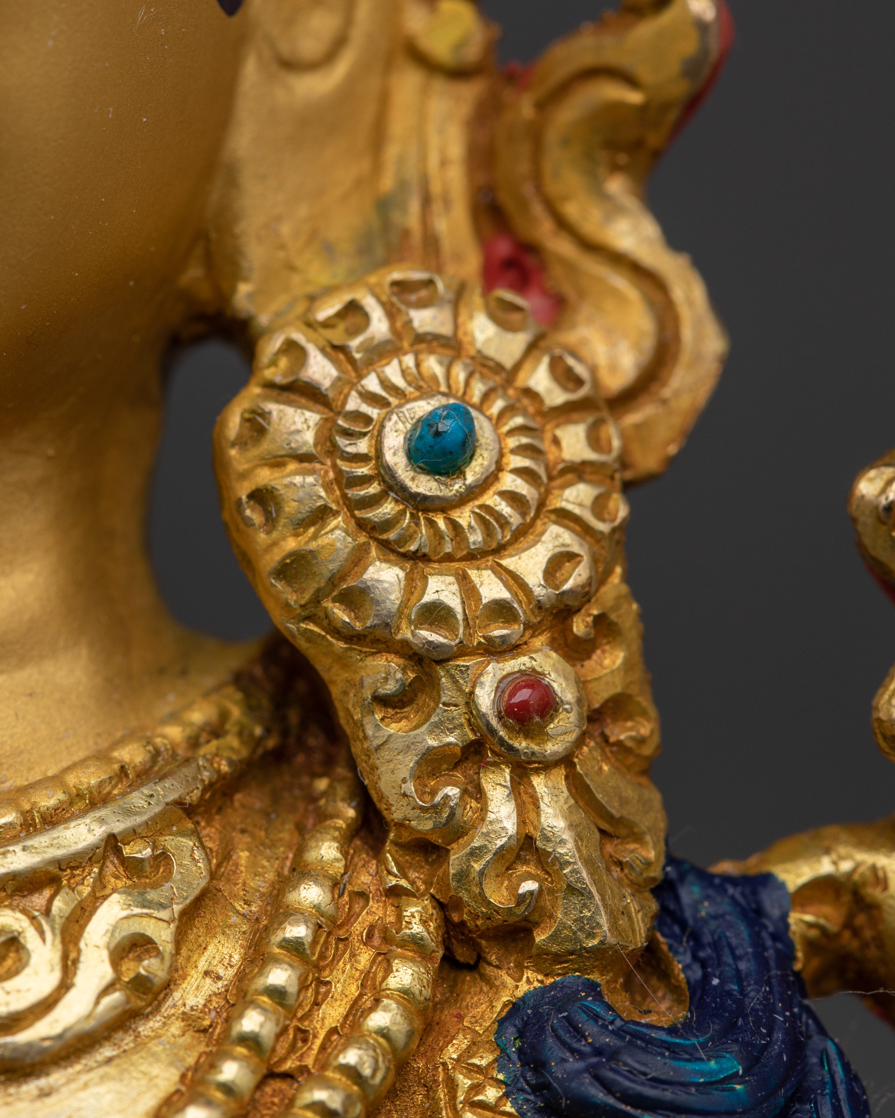 Green Tara 24K Gold Gilded Copper Deity