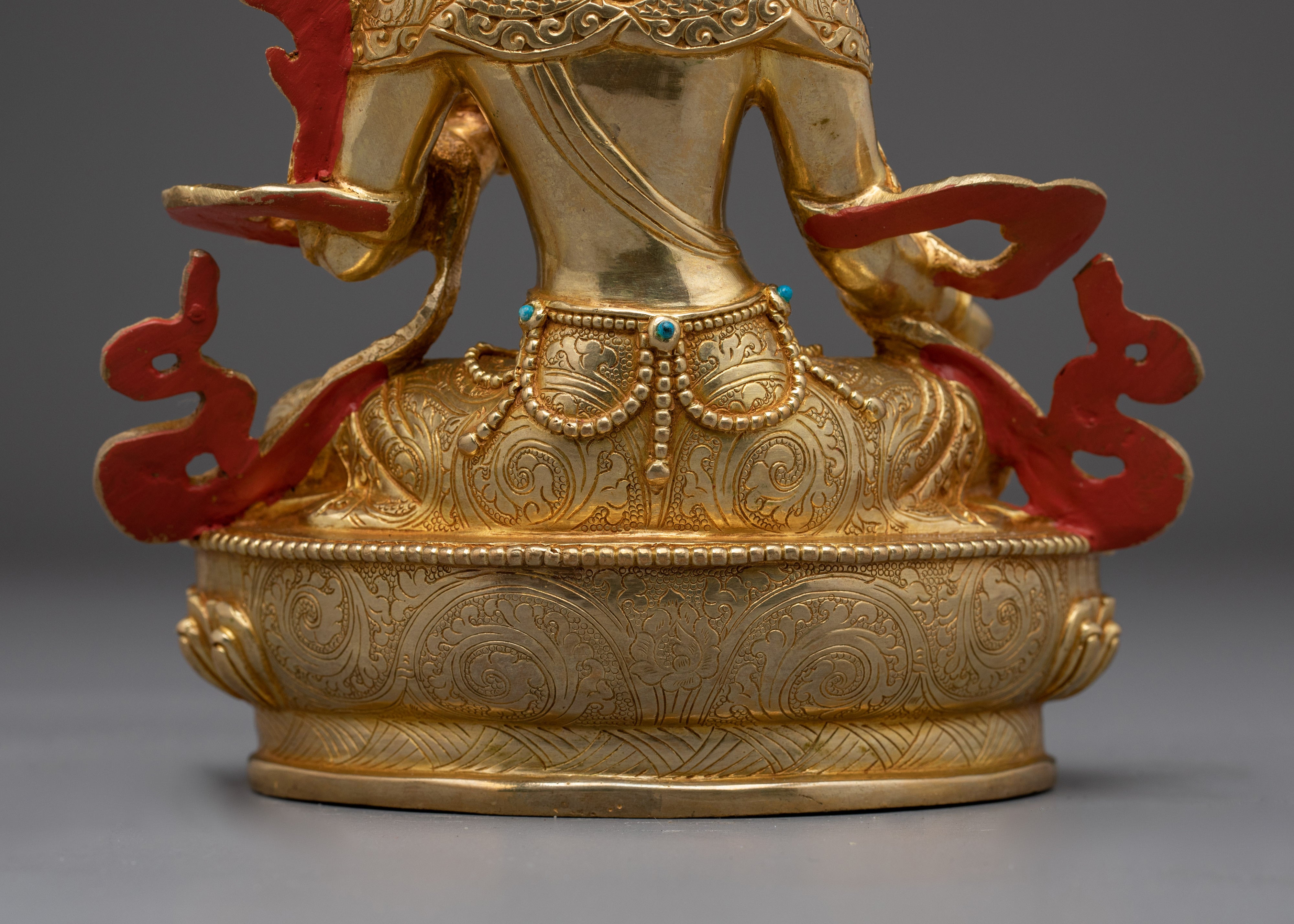 Green Tara 24K Gold Gilded Copper Deity