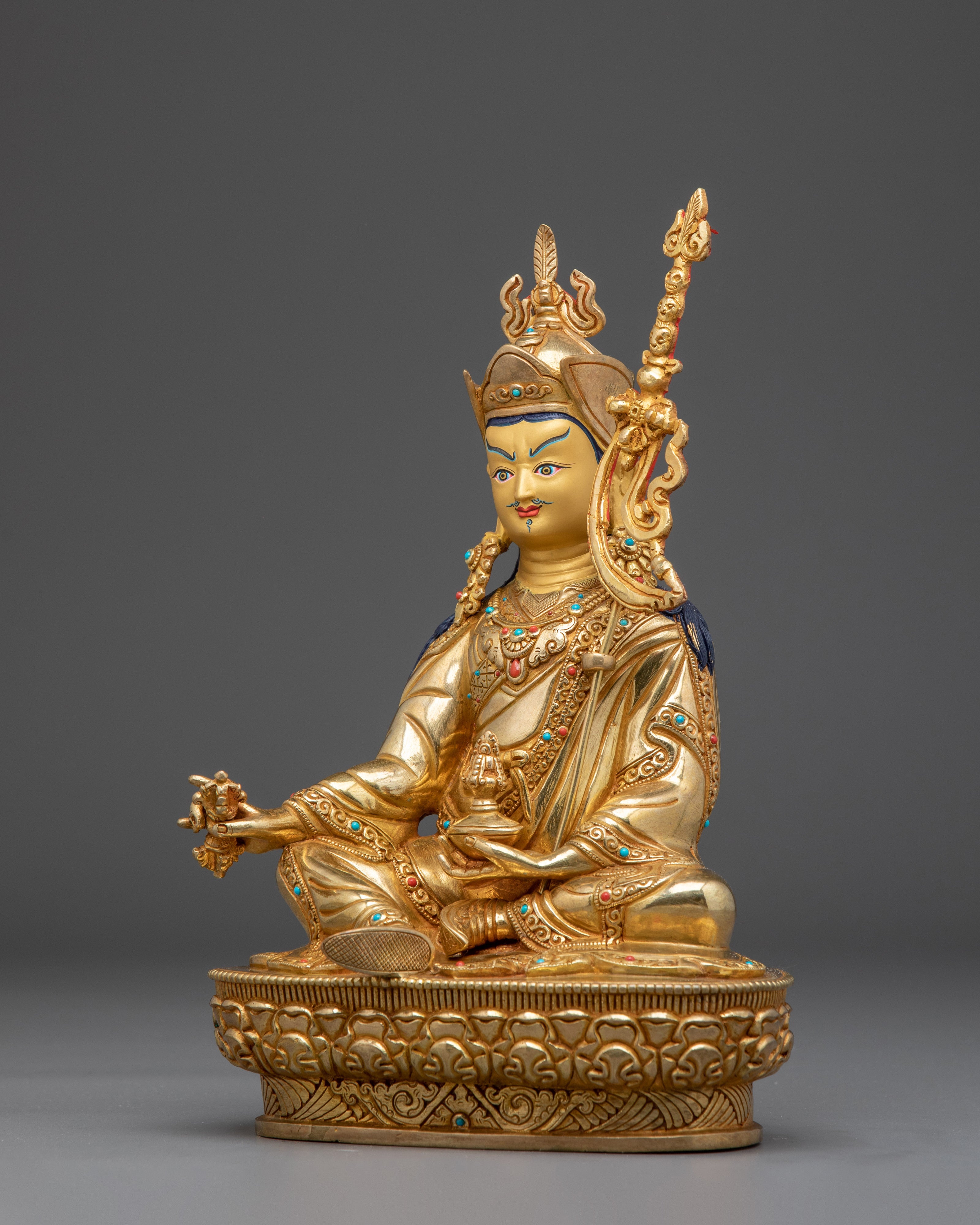 Guru Rinpoche Wisdom, Power, and Protection Statue | Meditation & Spiritual Protection