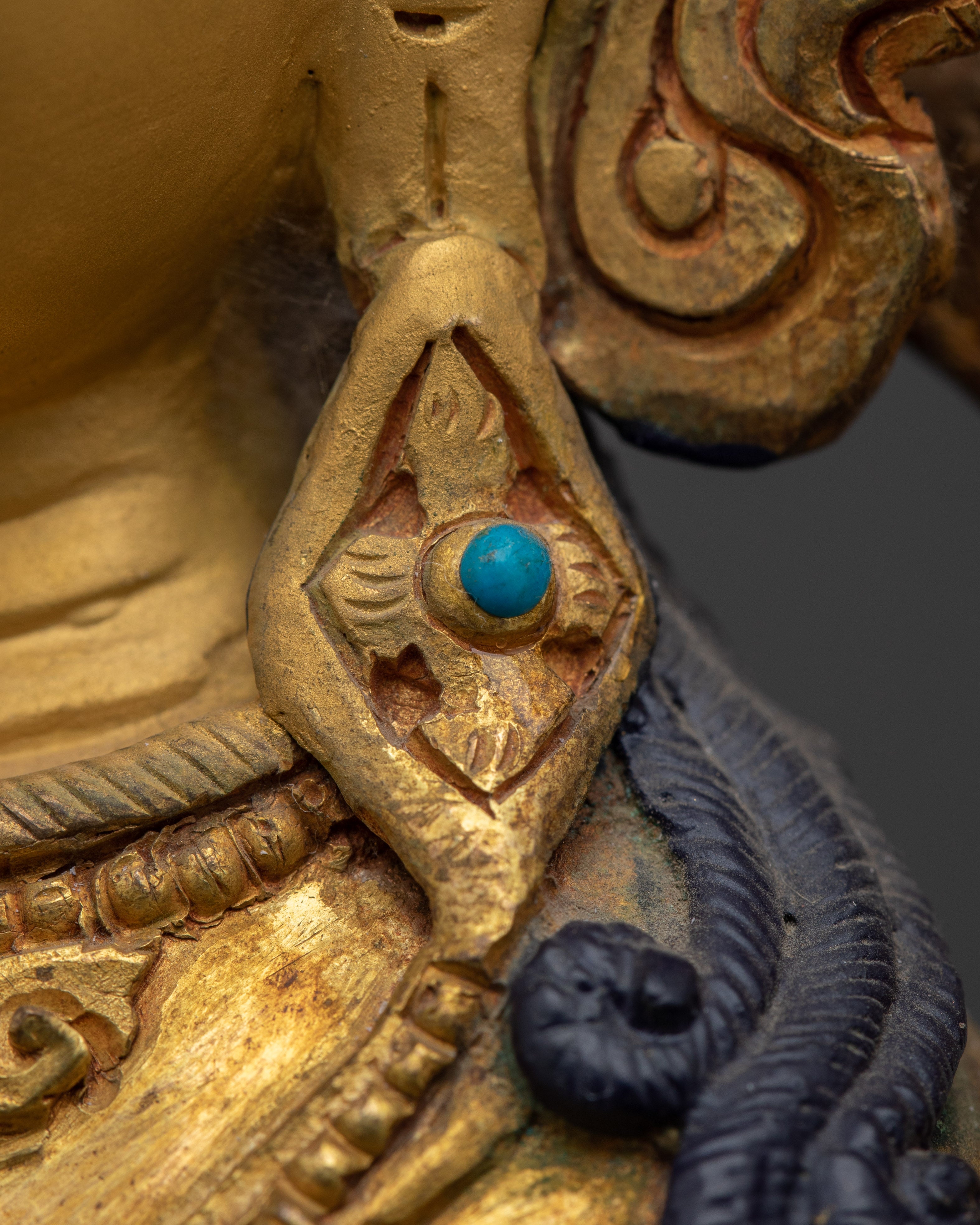 Chenrezig Gold Gilded Copper Deity | Meditation & Spiritual Compassion