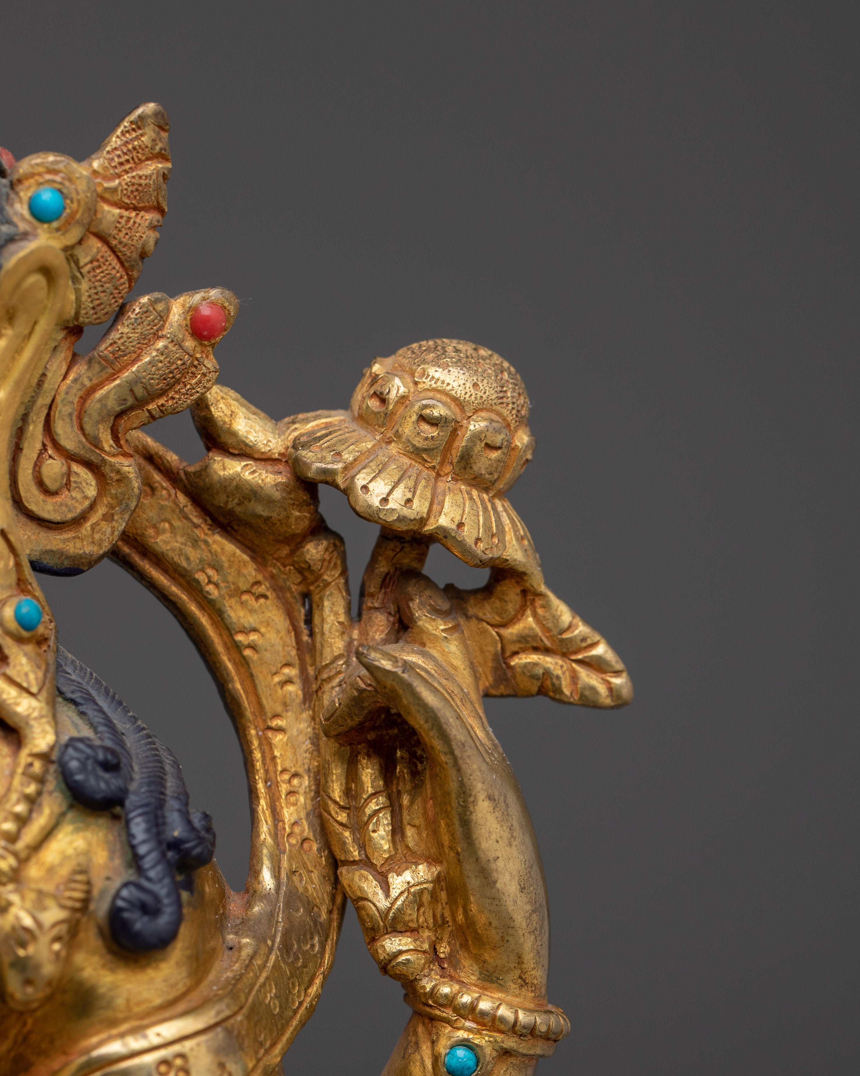 Chenrezig Gold Gilded Copper Deity | Meditation & Spiritual Compassion