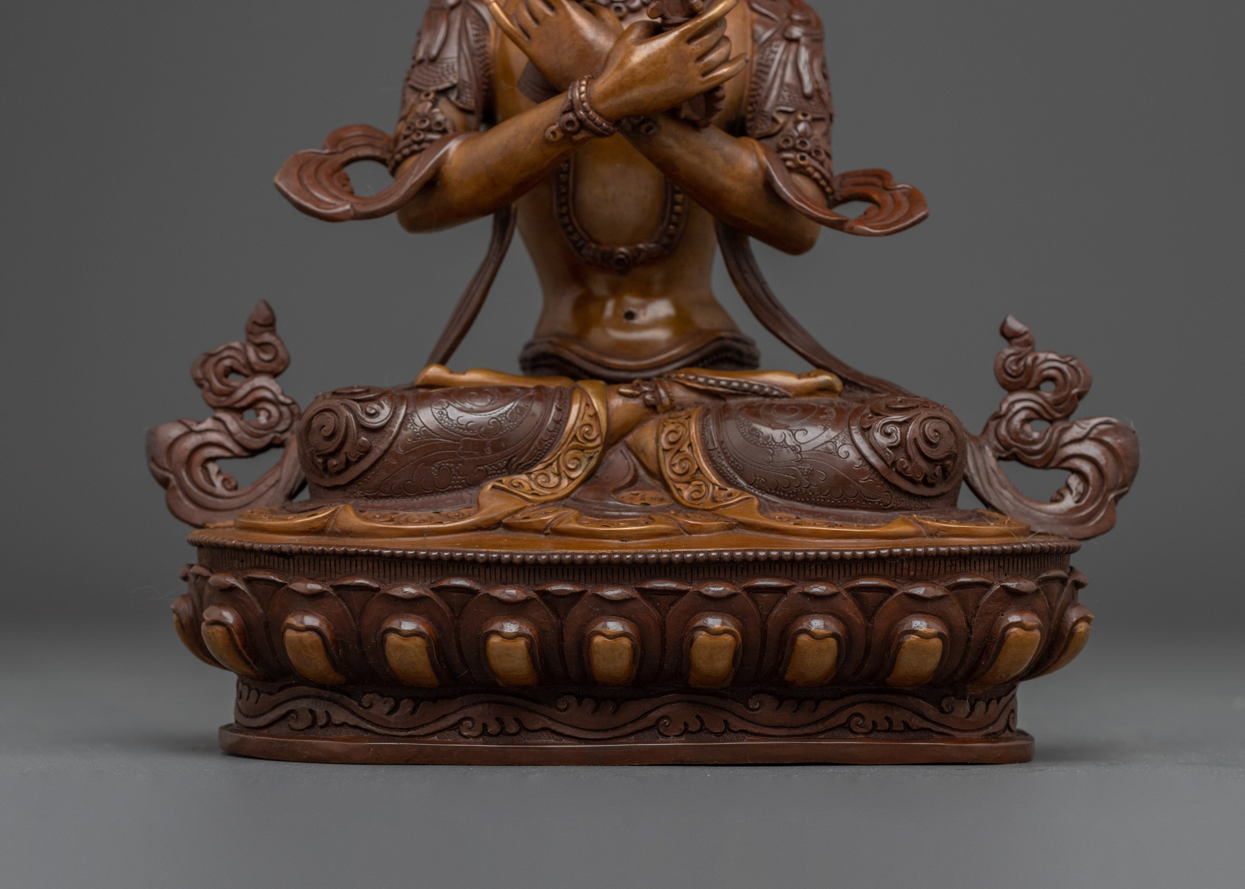 Oxidized Copper Vajrdhara Statue: The Cosmic Buddha