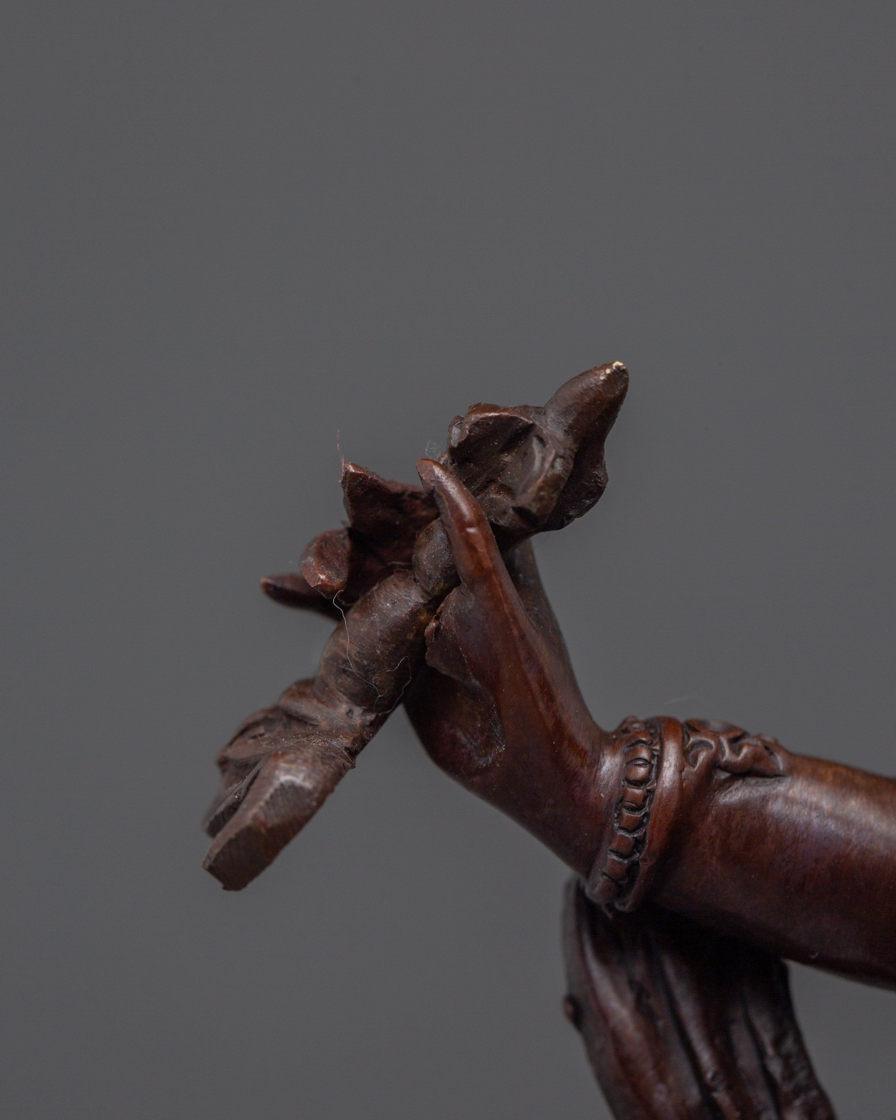 White Mahakala Statue: Wrathful Protection Deity