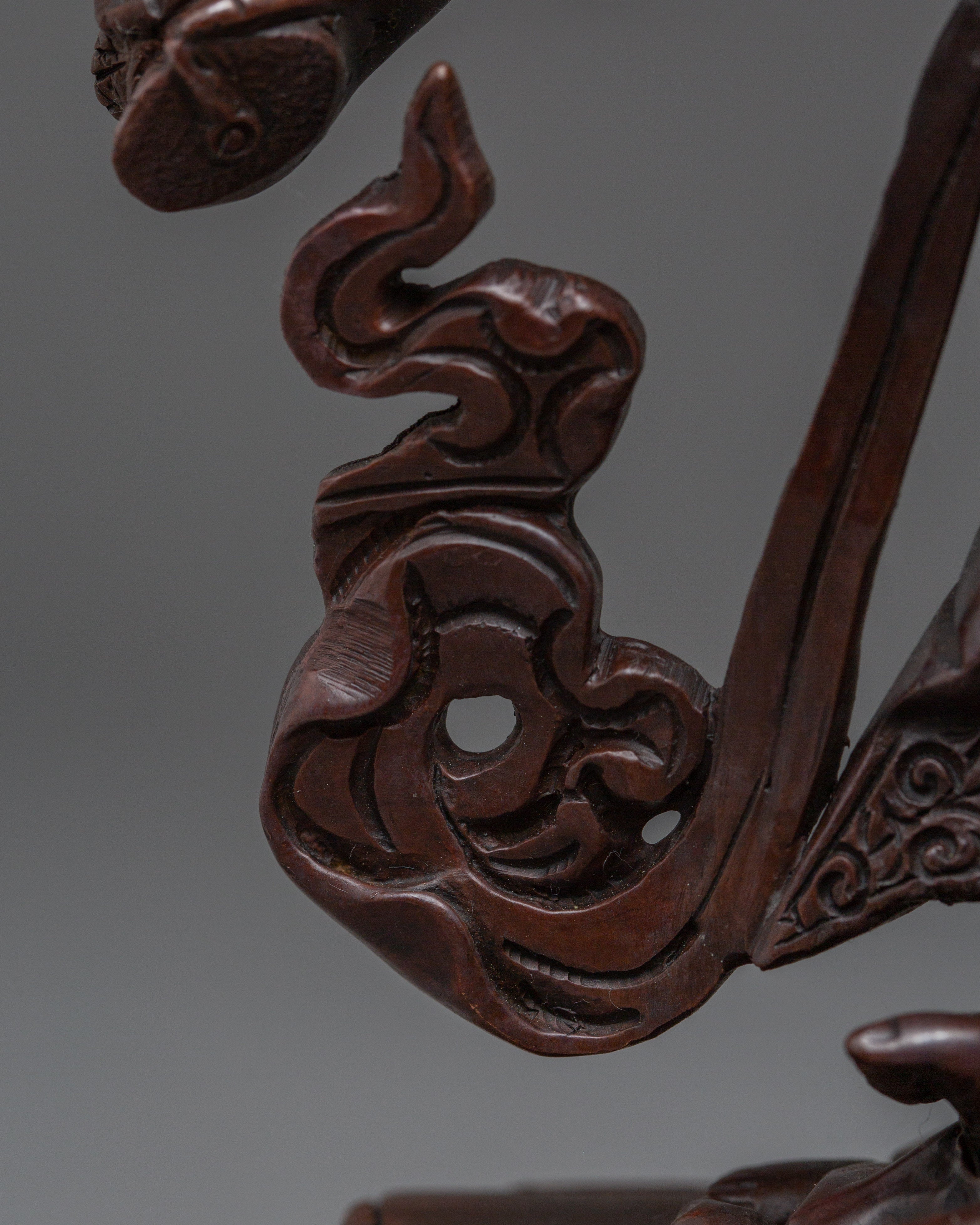 White Mahakala Statue: Wrathful Protection Deity