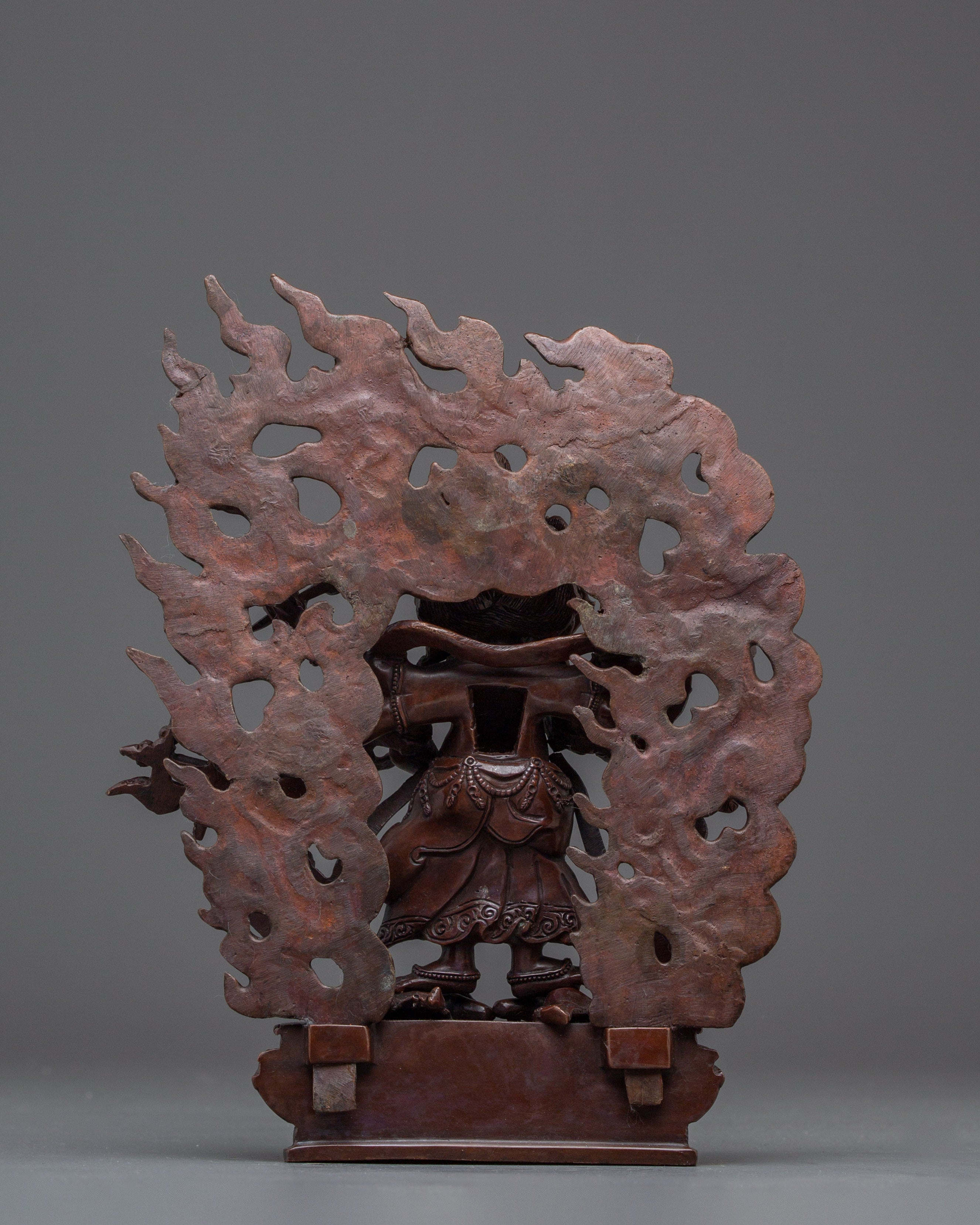 White Mahakala Statue: Wrathful Protection Deity