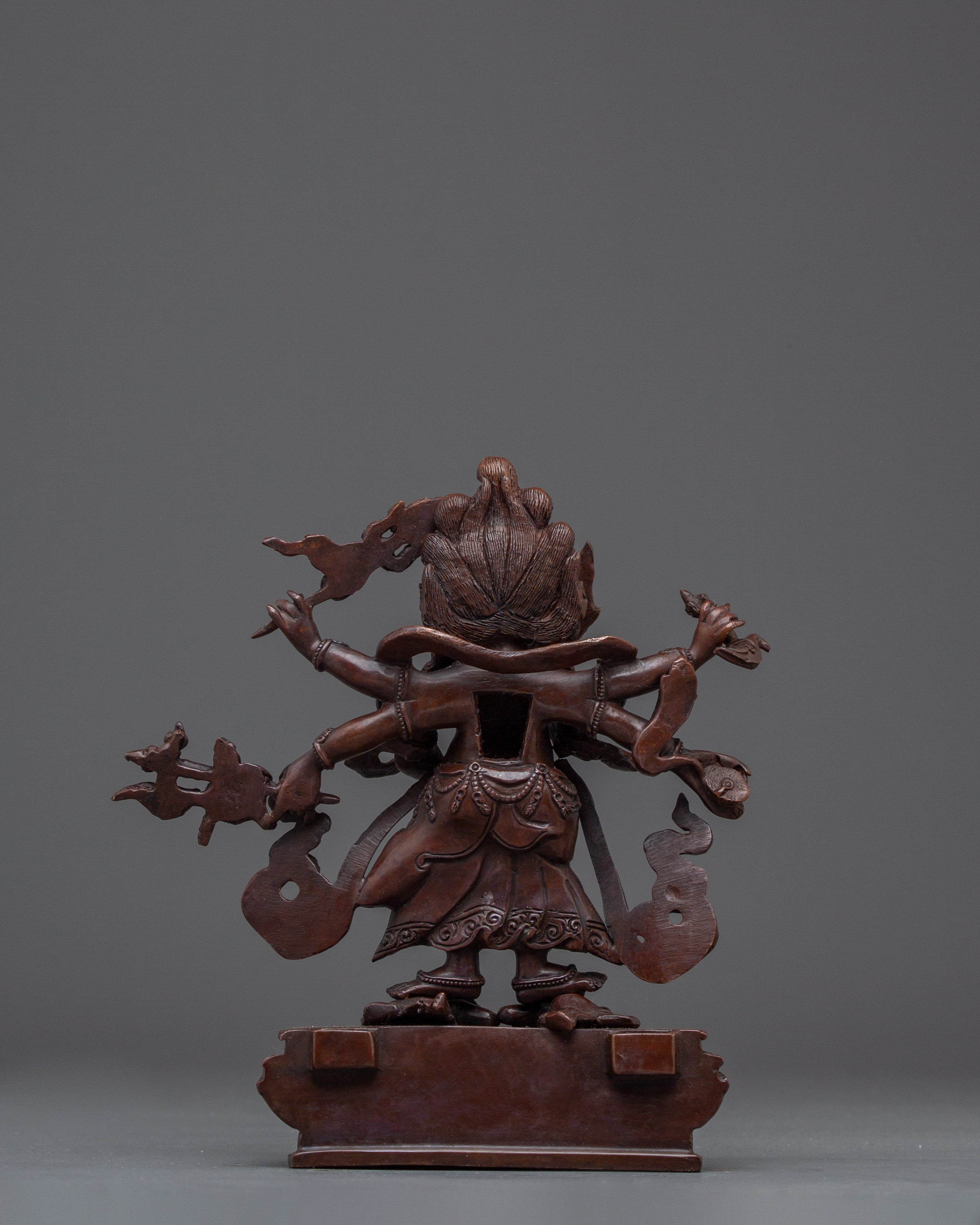 White Mahakala Statue: Wrathful Protection Deity