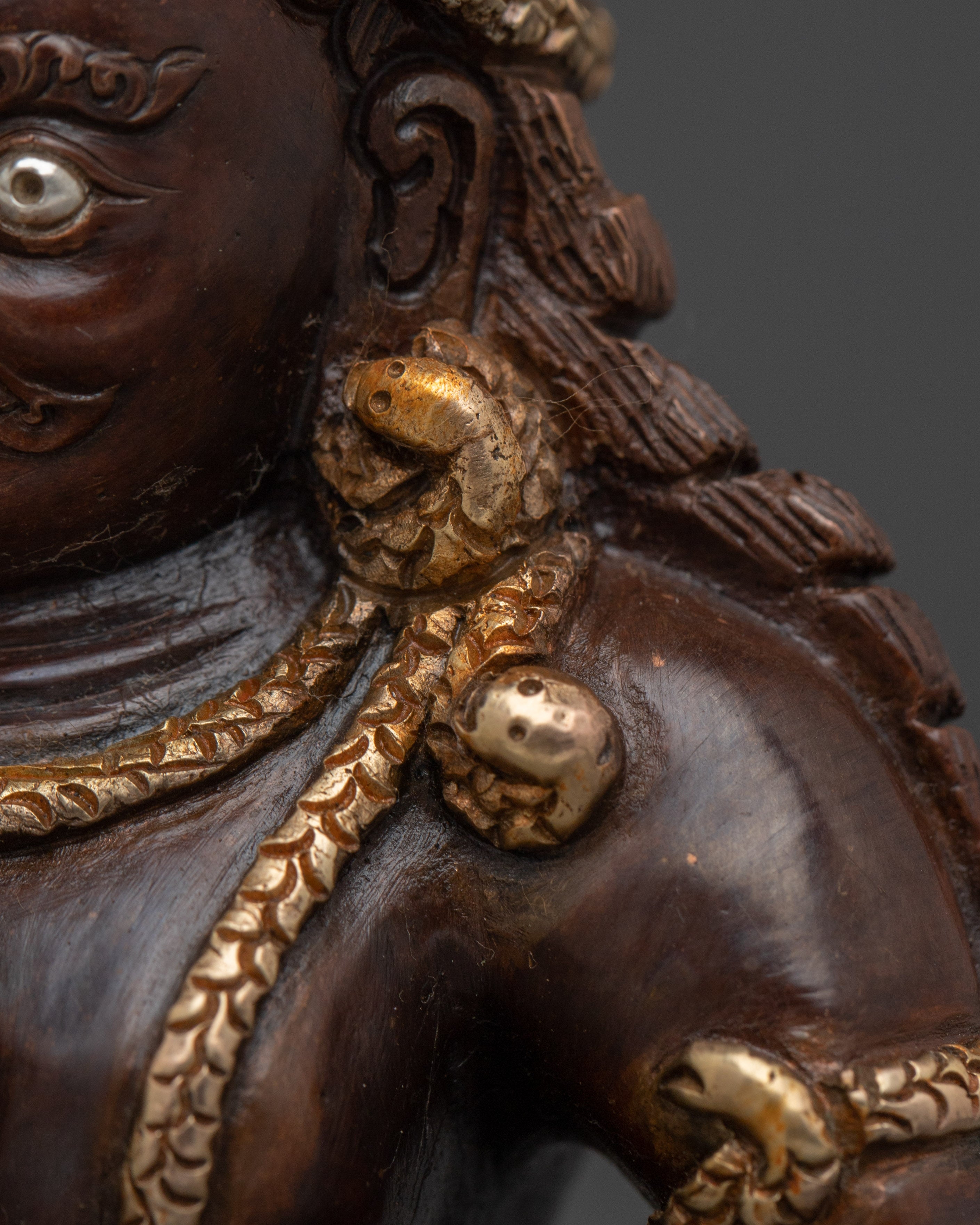 Black Dzambhala Statue: Wrathful Wealth Deity