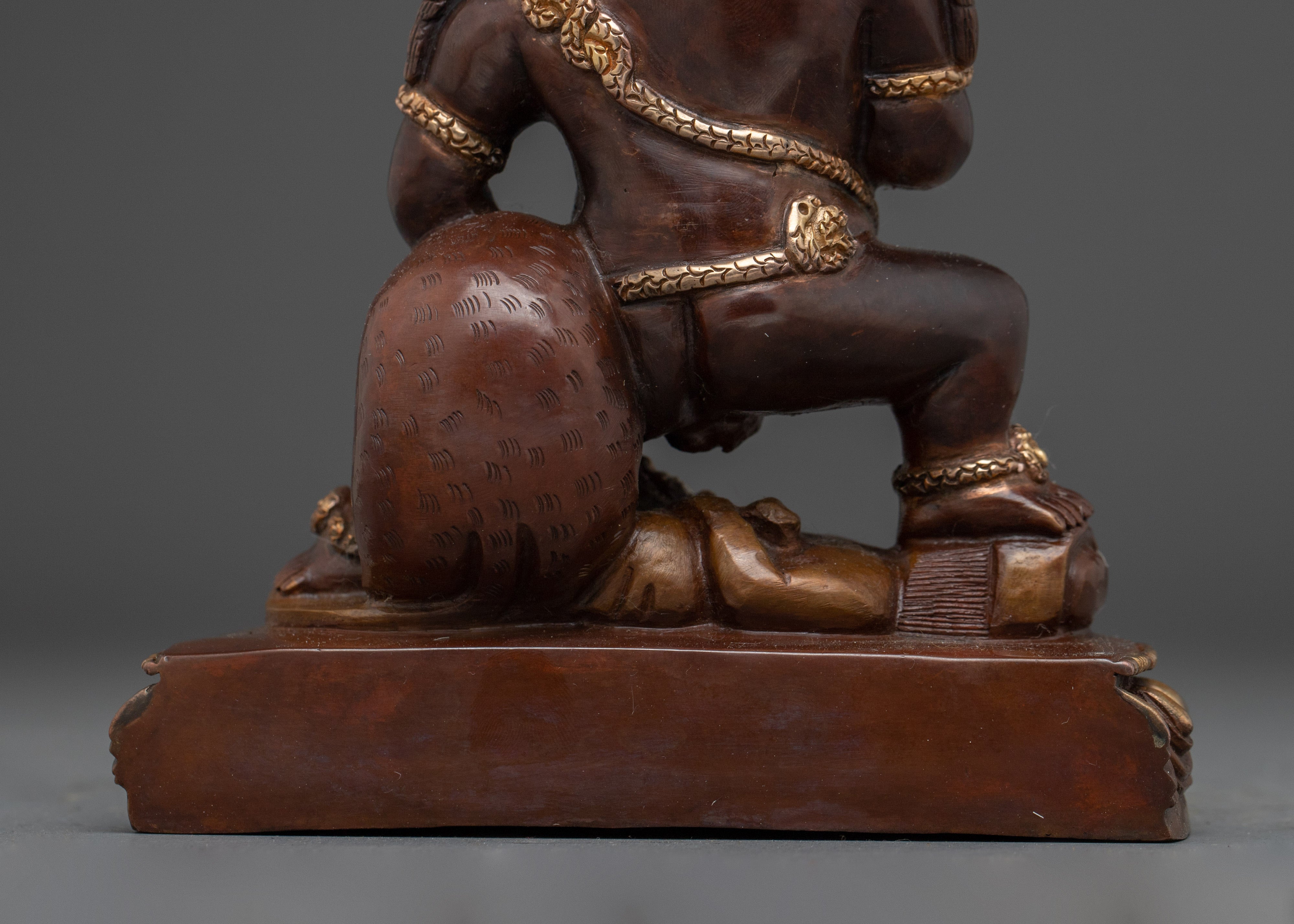 Black Dzambhala Statue: Wrathful Wealth Deity