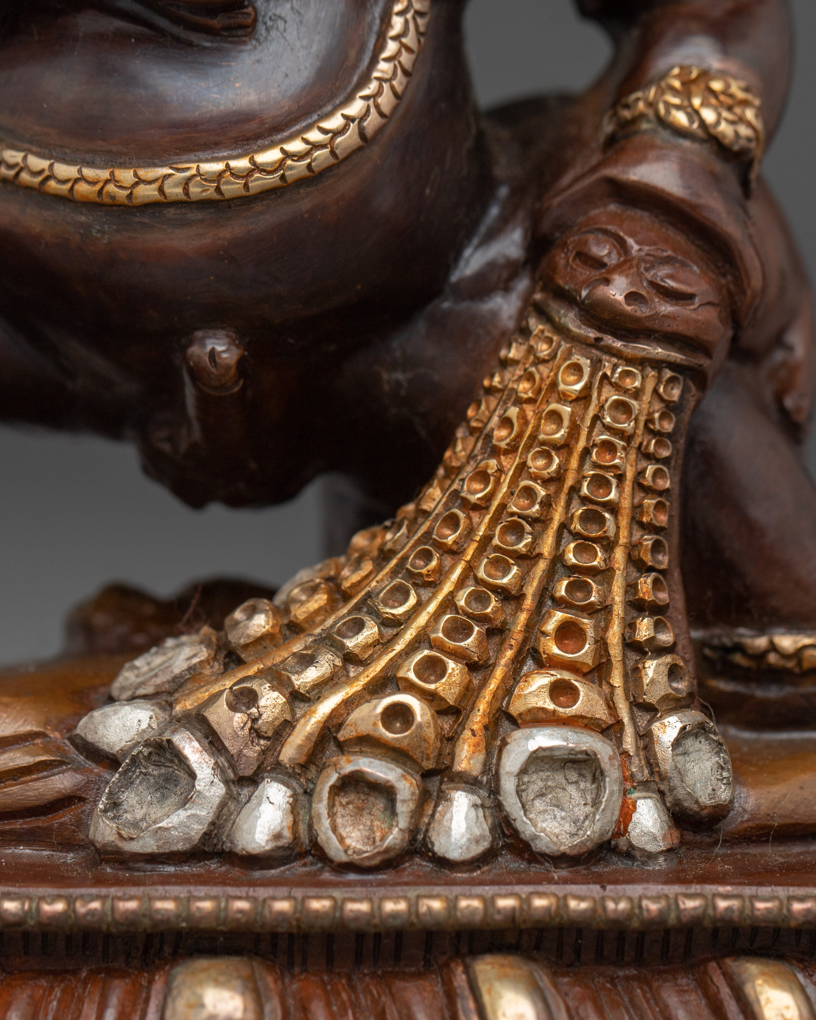 Black Dzambhala Statue: Wrathful Wealth Deity