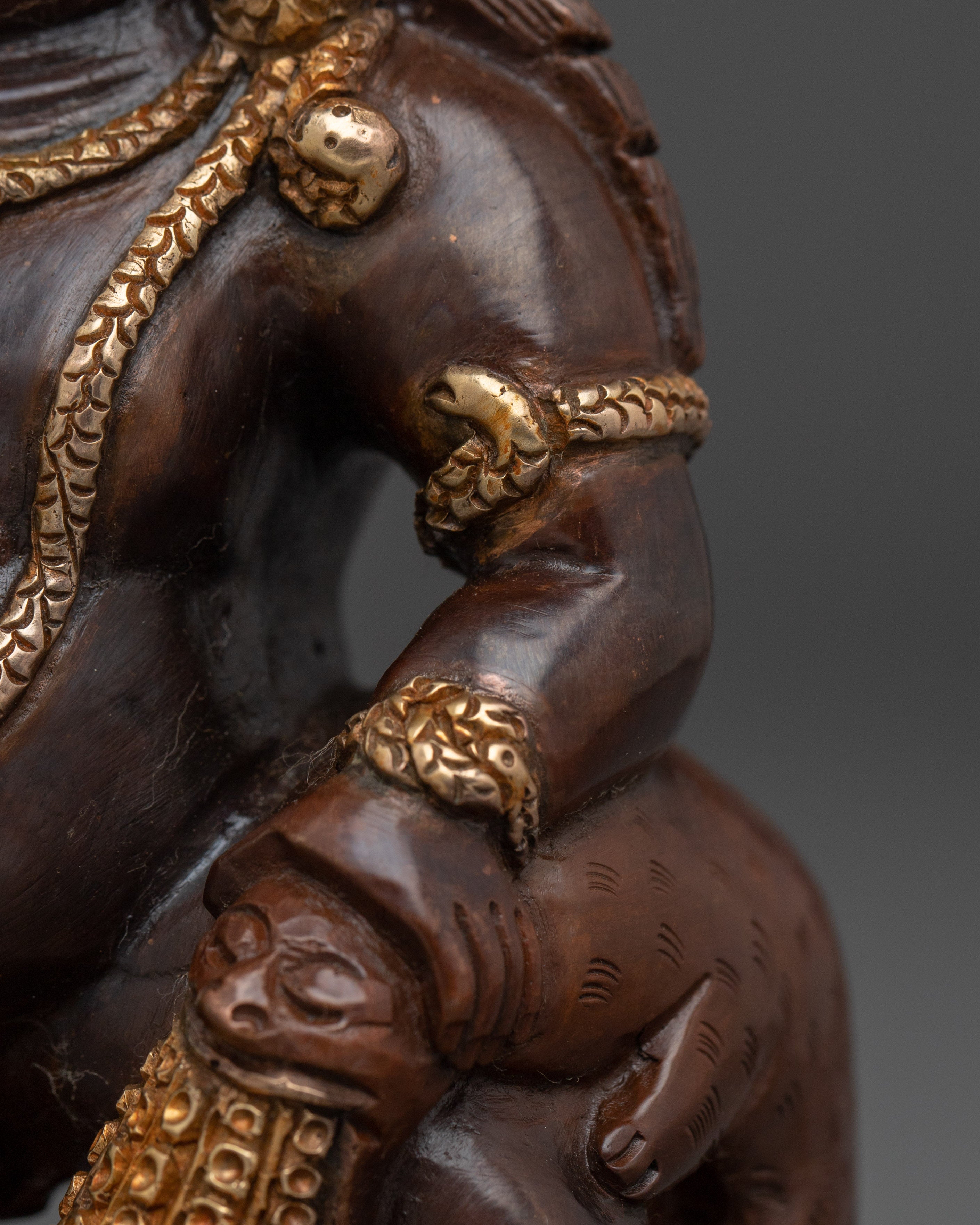 Black Dzambhala Statue: Wrathful Wealth Deity