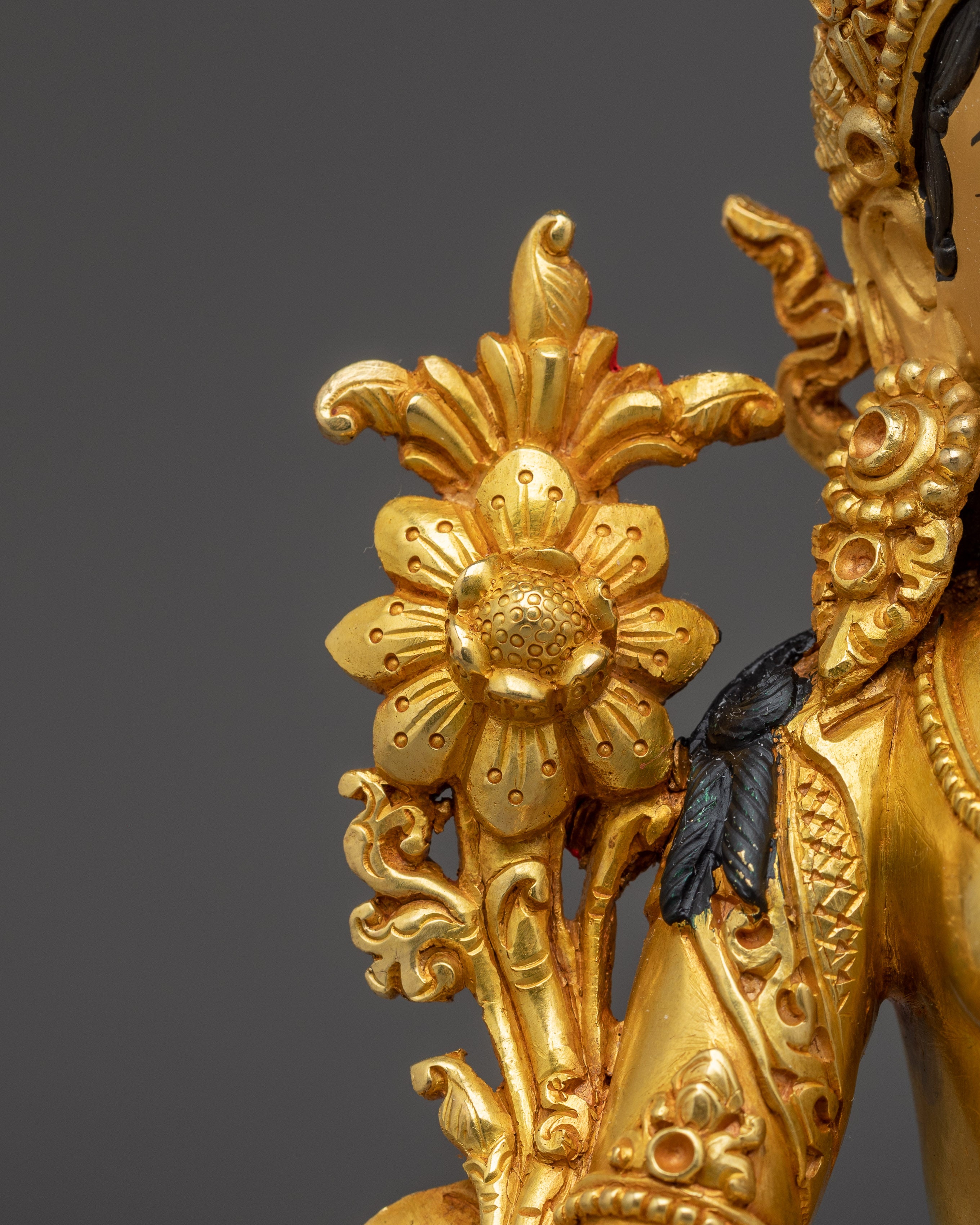 Radiant Golden Shyama Tara Figurine | Green Tara - Mother of Liberation