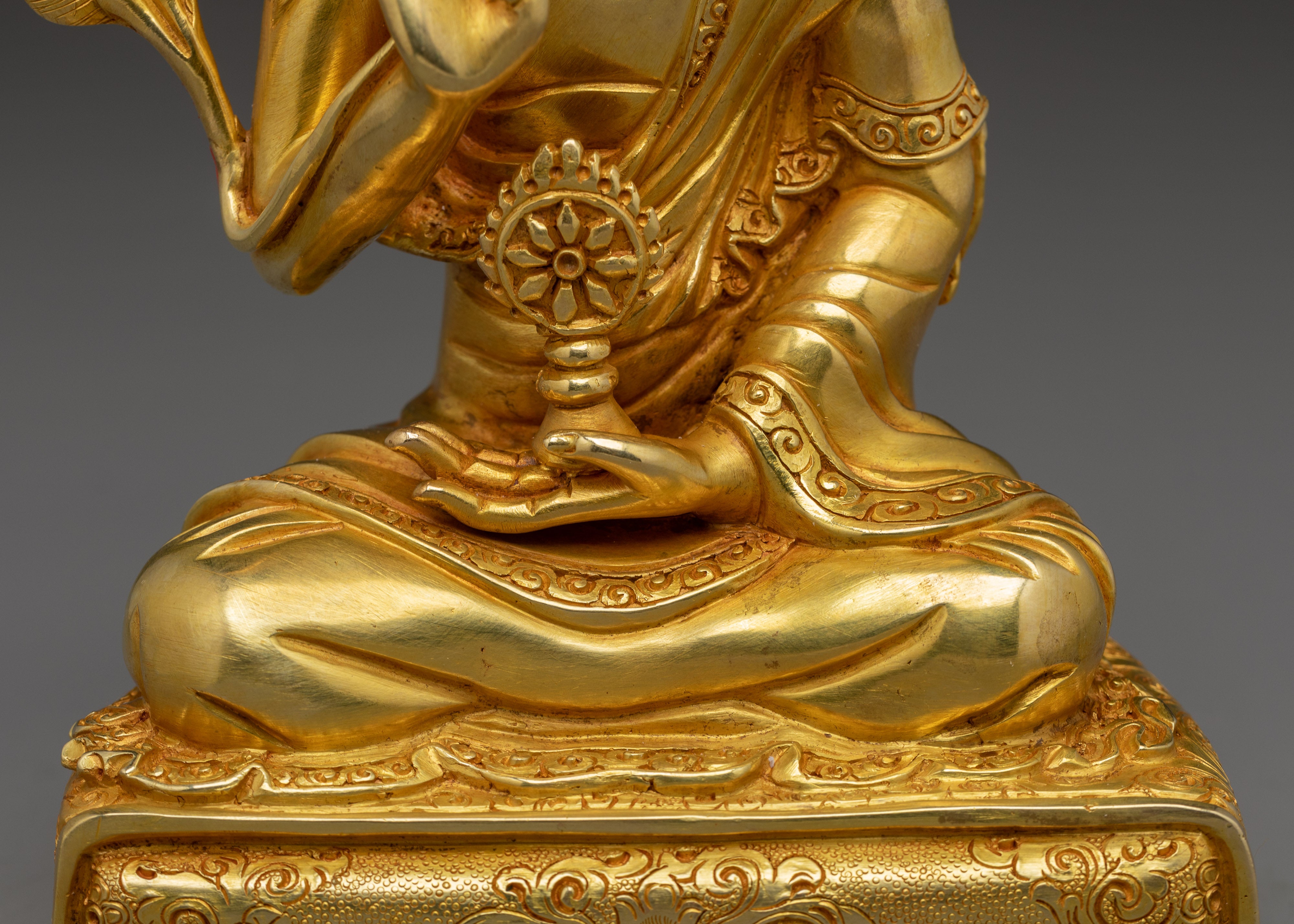 Golden Dalai Lama Statue