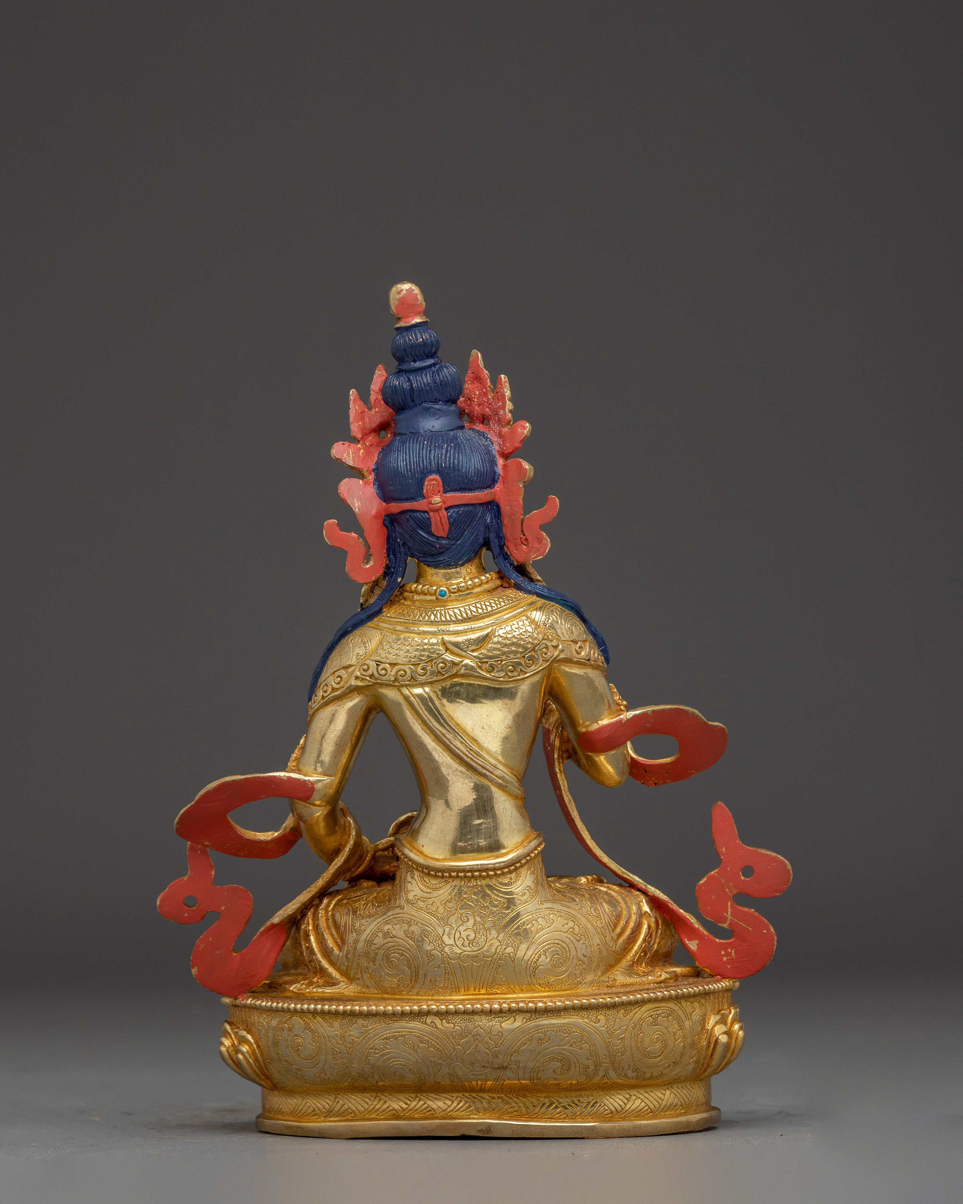 Vajrasattva, Vajra Holder Bodhisattva | Gold Gilded Tibetan Statue