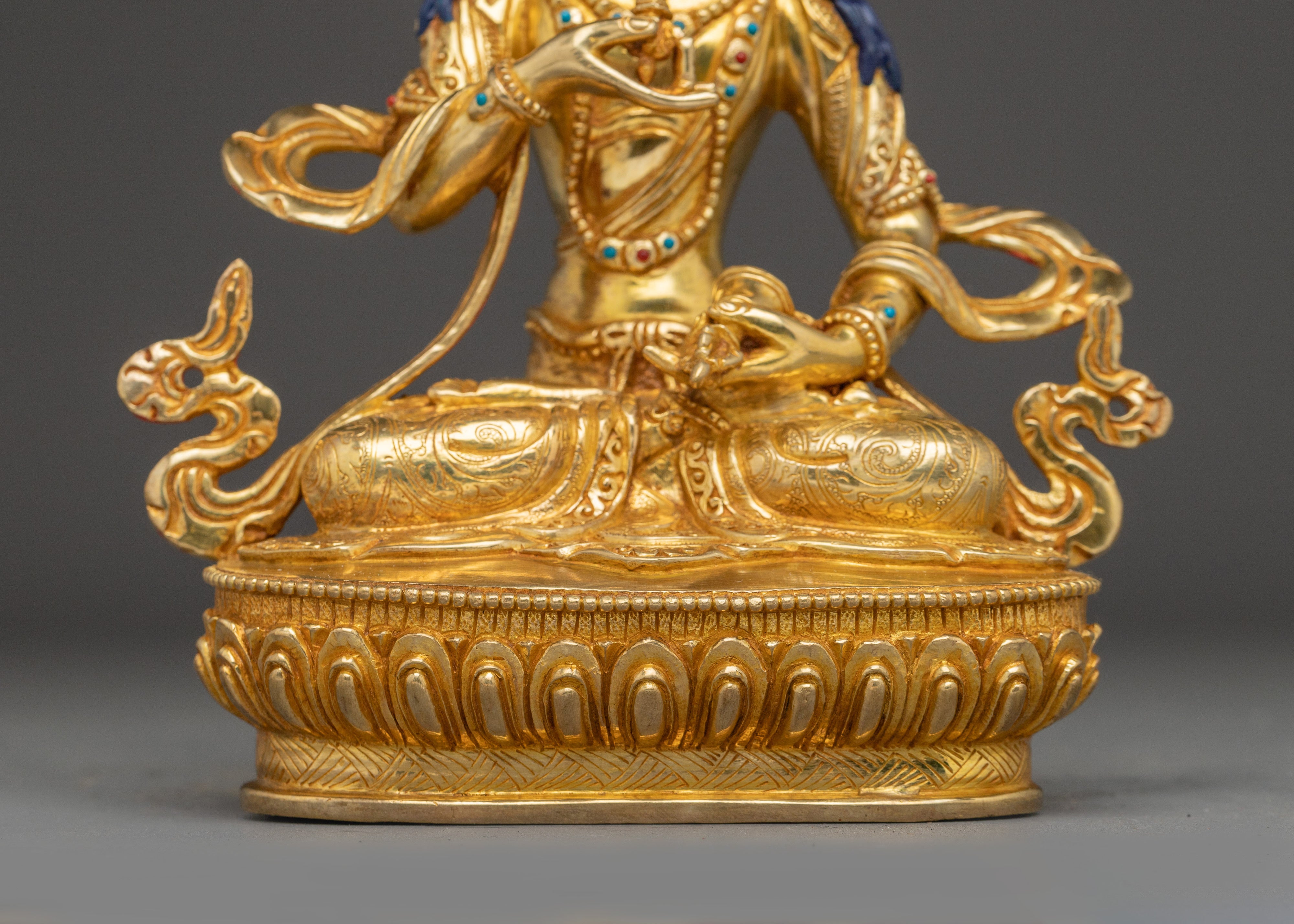 Vajrasattva, Vajra Holder Bodhisattva | Gold Gilded Tibetan Statue