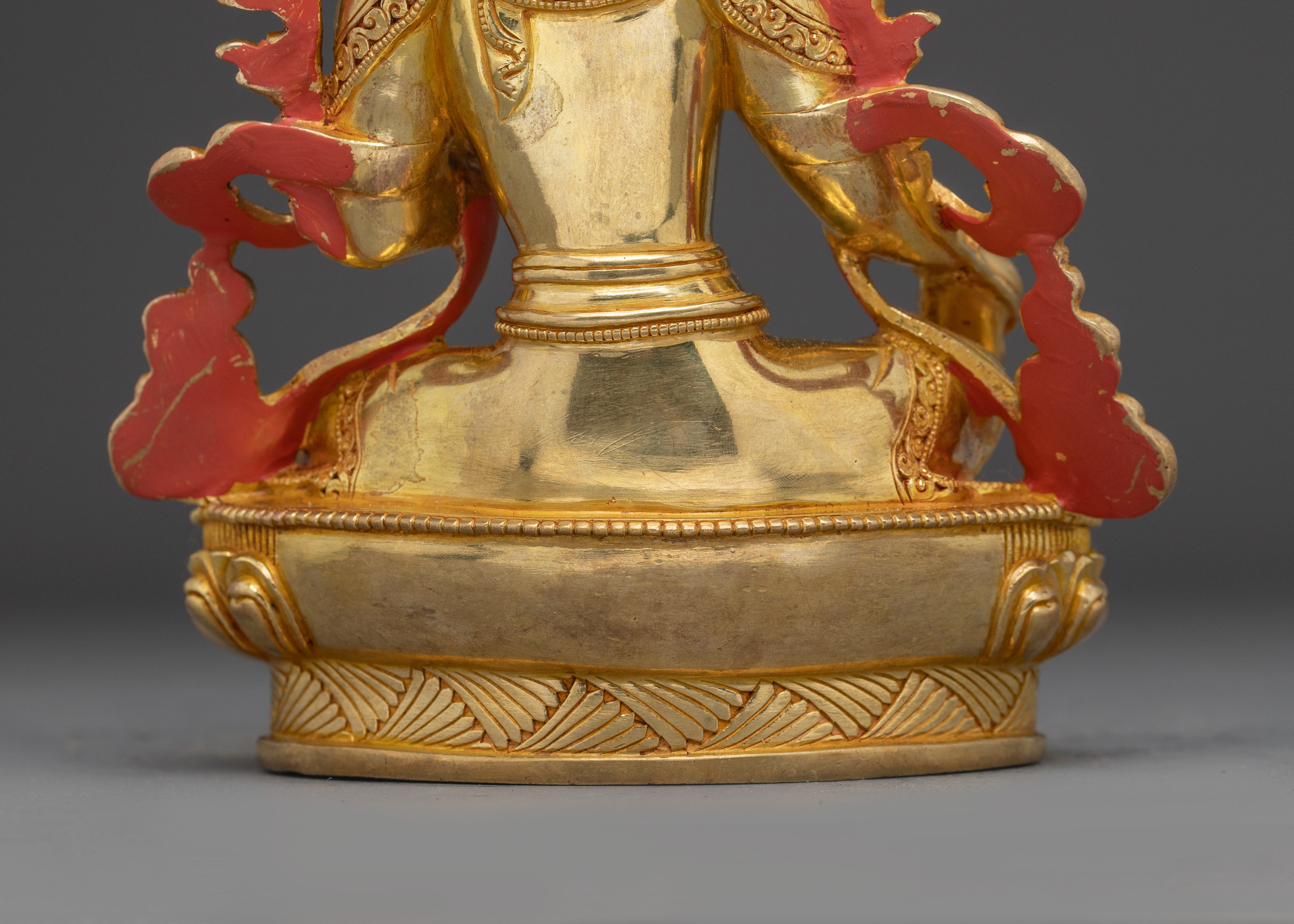 Green Tara, Vajrayana Liberation Deity | Gold Gilded Tibetan Statue