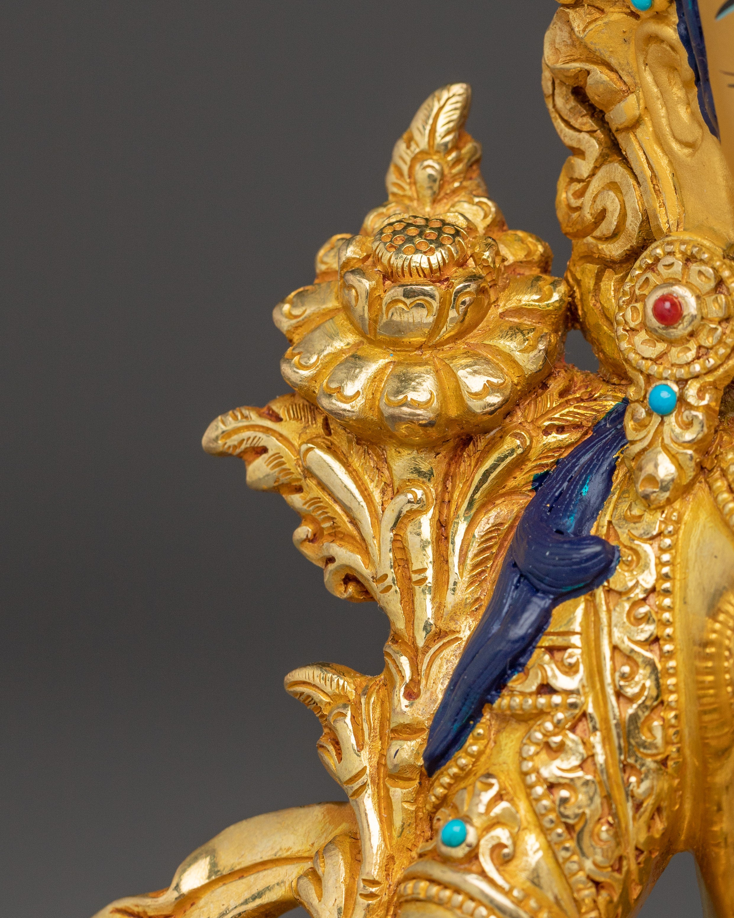 Green Tara, Vajrayana Liberation Deity | Gold Gilded Tibetan Statue