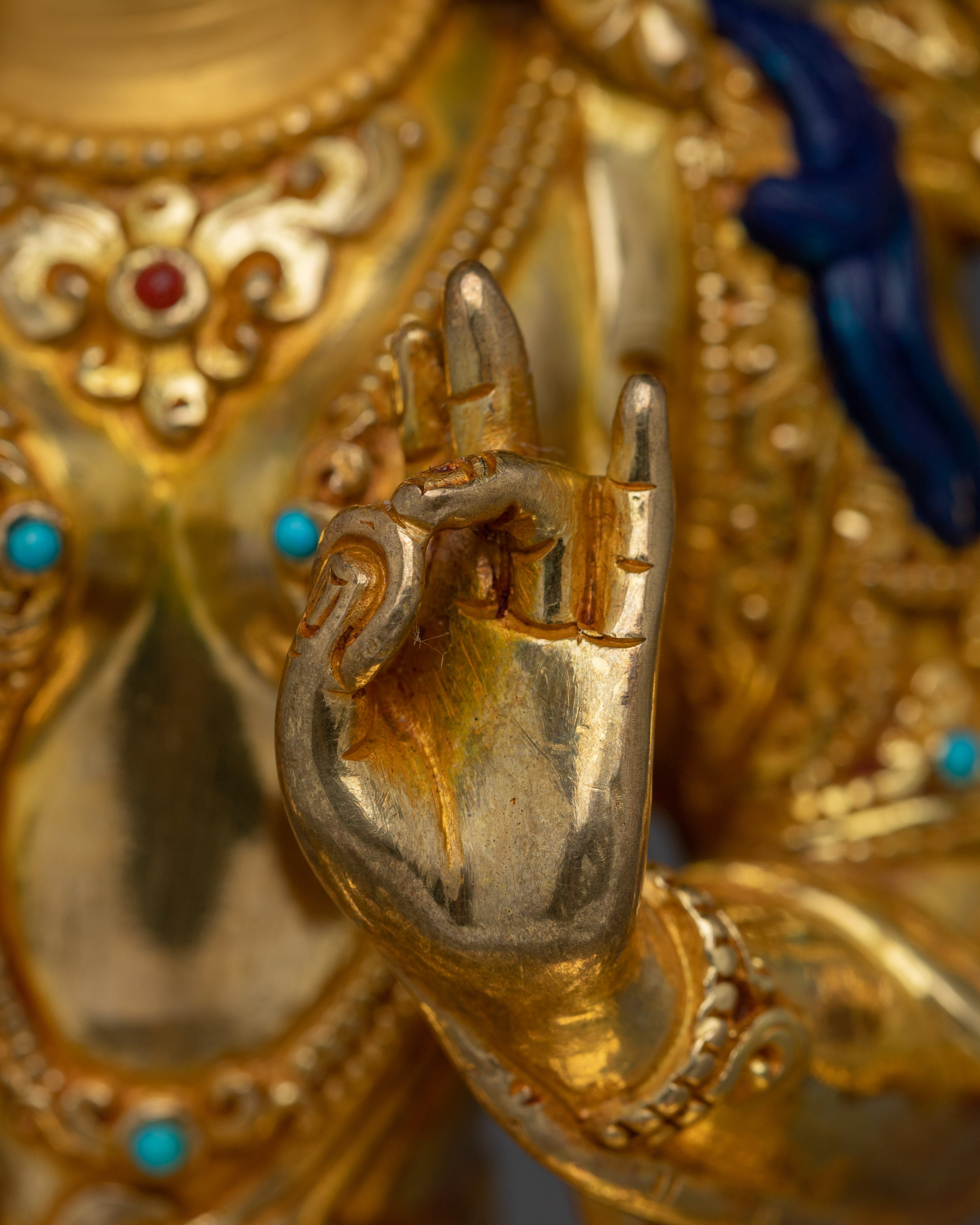 Green Tara, Vajrayana Liberation Deity | Gold Gilded Tibetan Statue