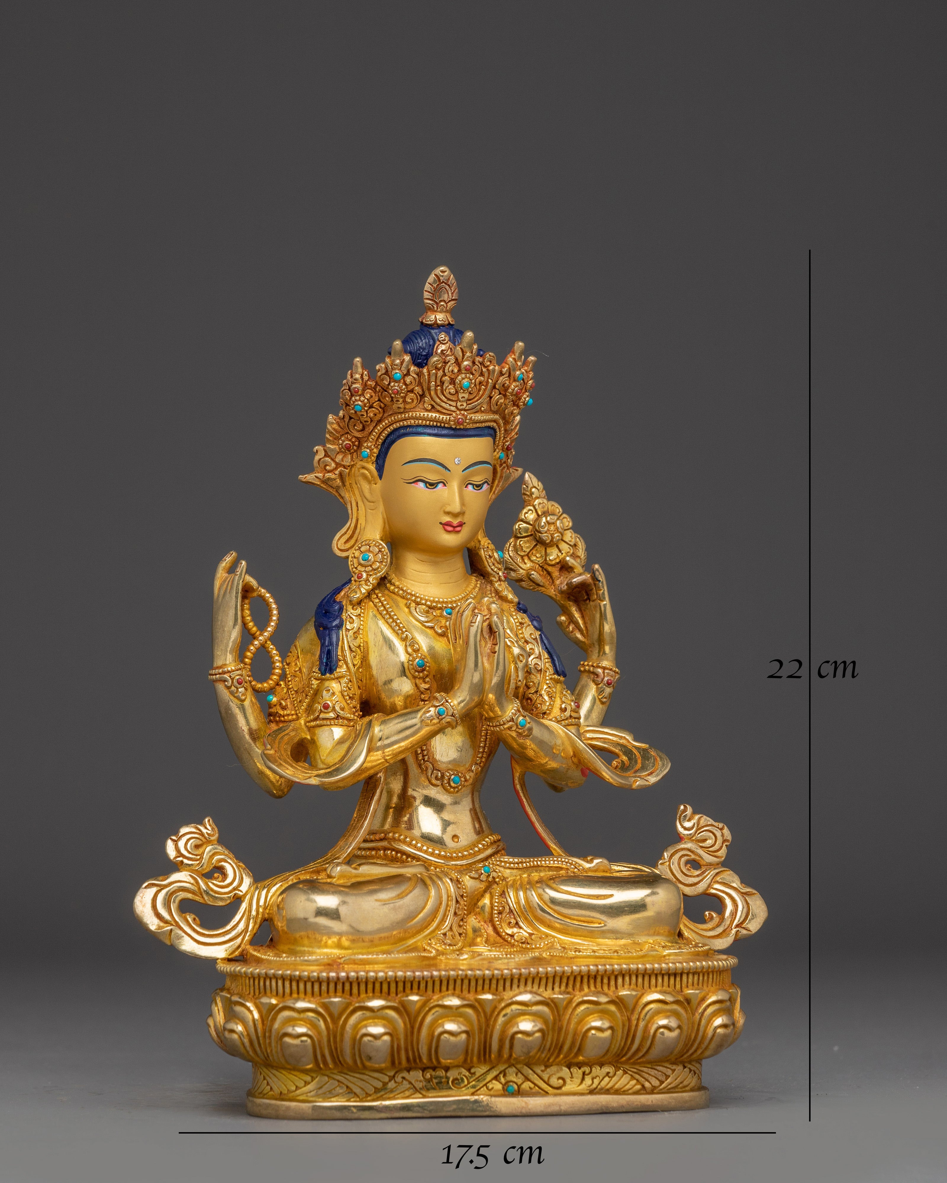 gold-gilded-chenrezig-sculpture