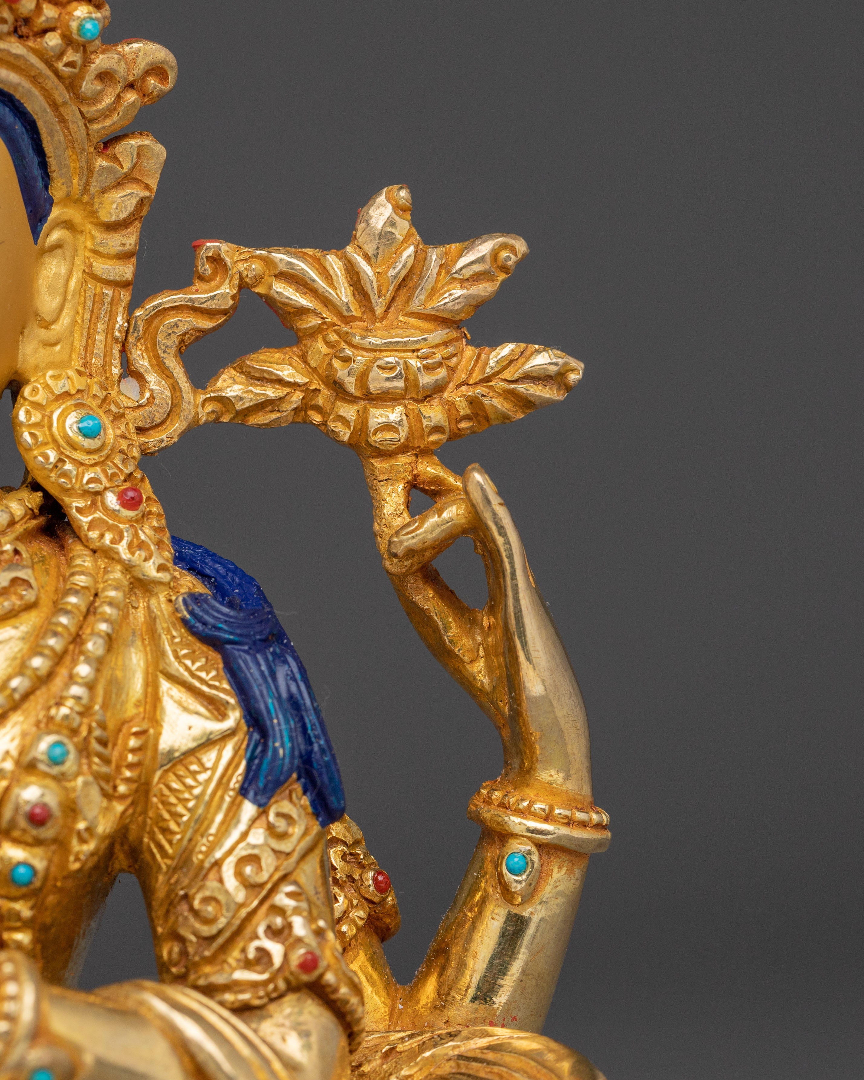 Chenrezig, Divine Mercy Form | Gold Gilded Figure
