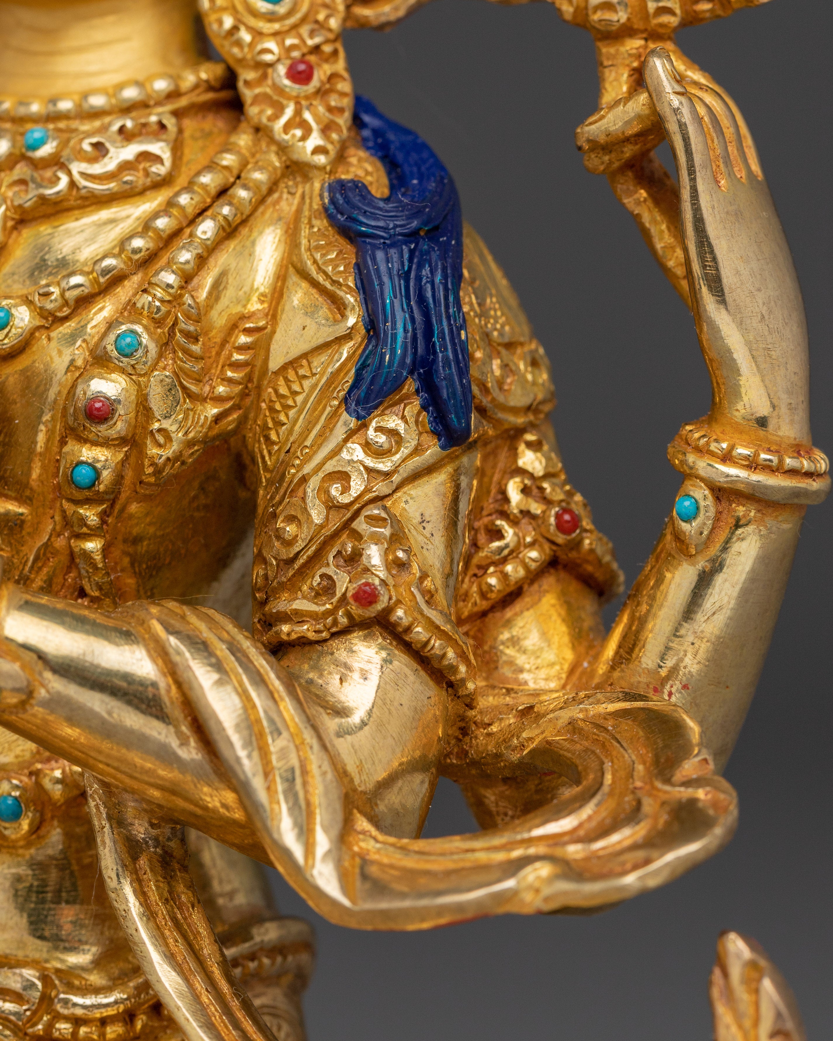 Chenrezig, Divine Mercy Form | Gold Gilded Figure