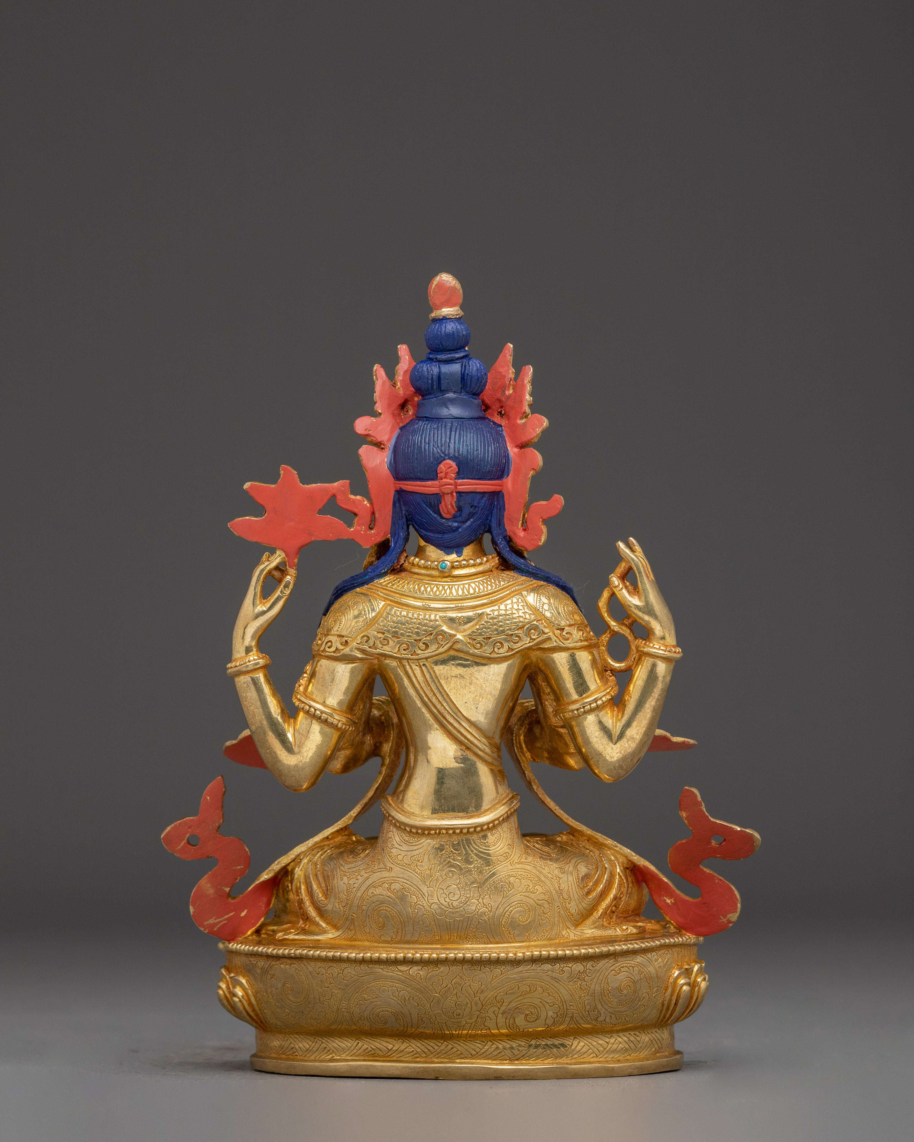 Chenrezig, Divine Mercy Form | Gold Gilded Figure