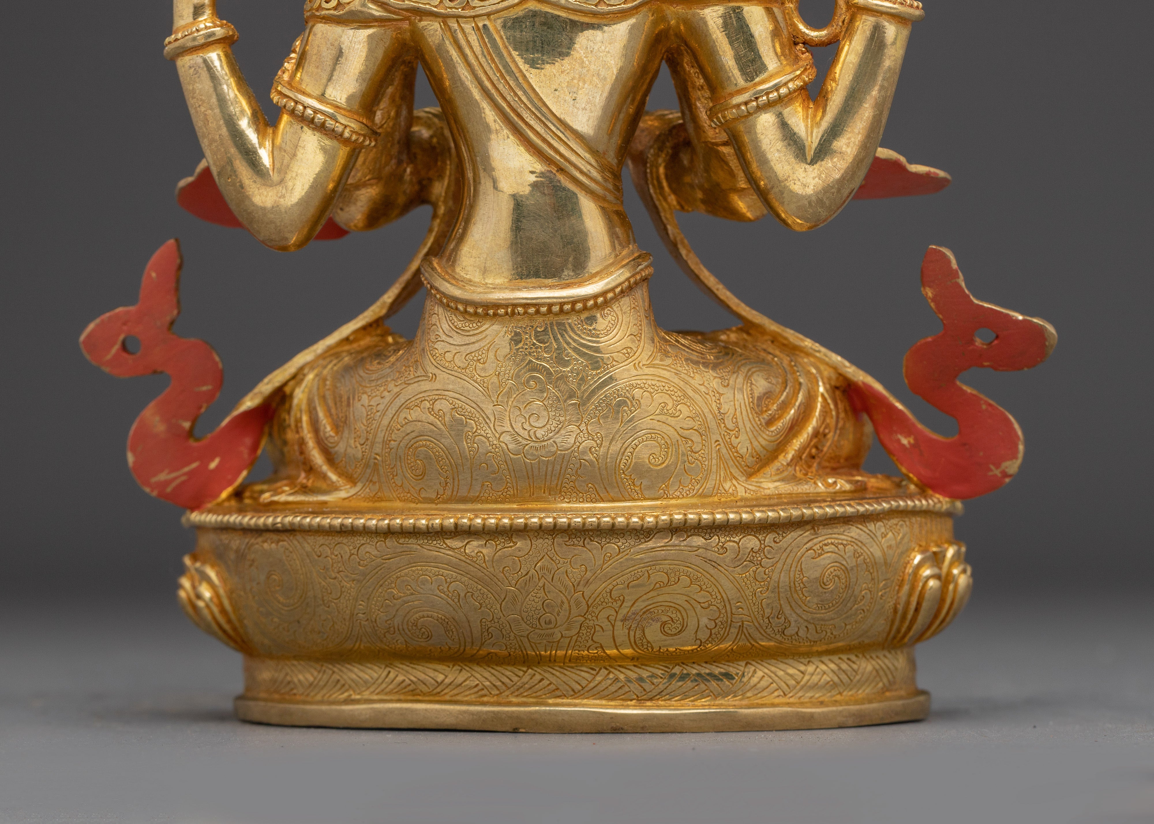 Chenrezig, Divine Mercy Form | Gold Gilded Figure