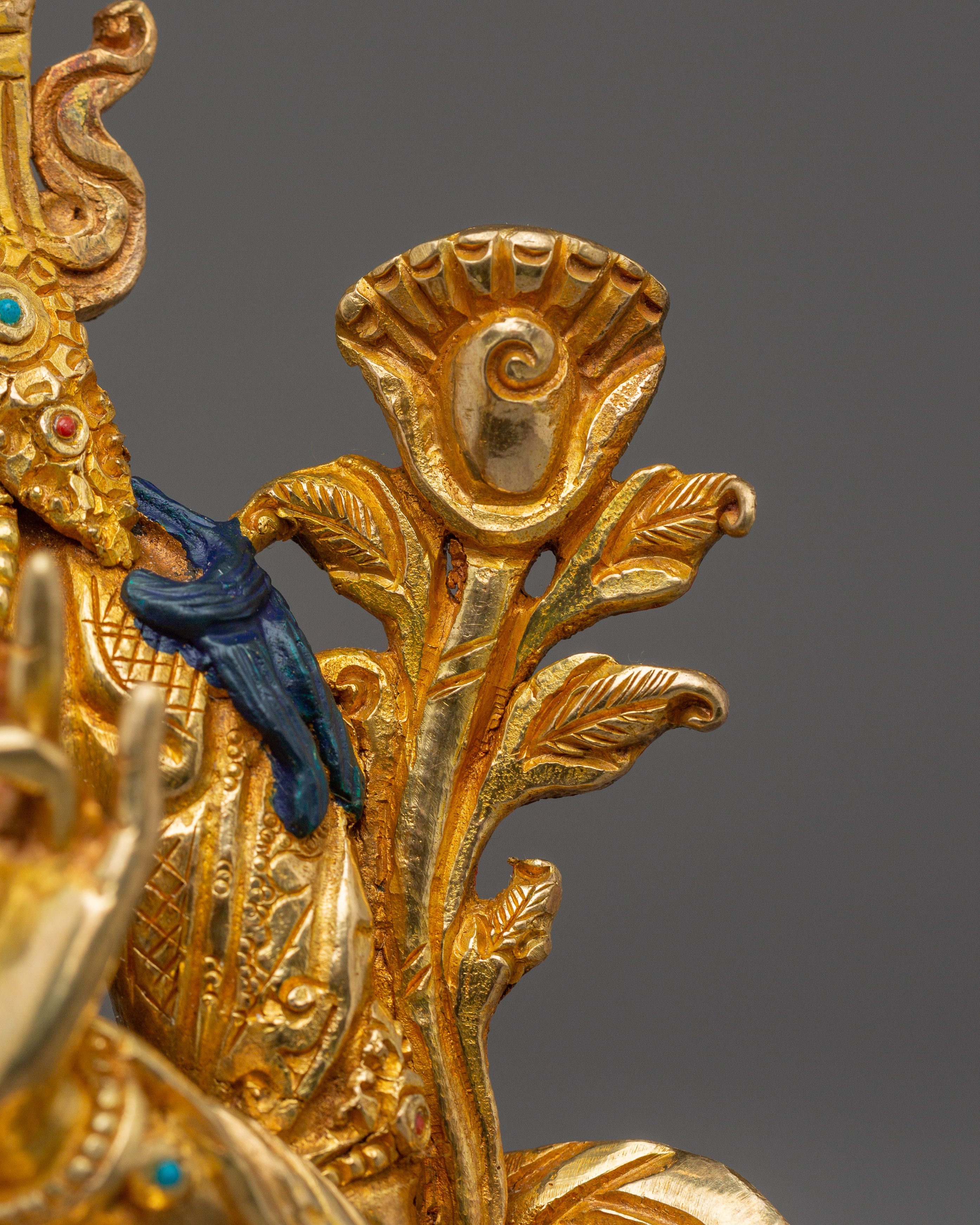 Green Tara, Enlightened Feminine Guardian | Gold Gilded Tibetan Deity