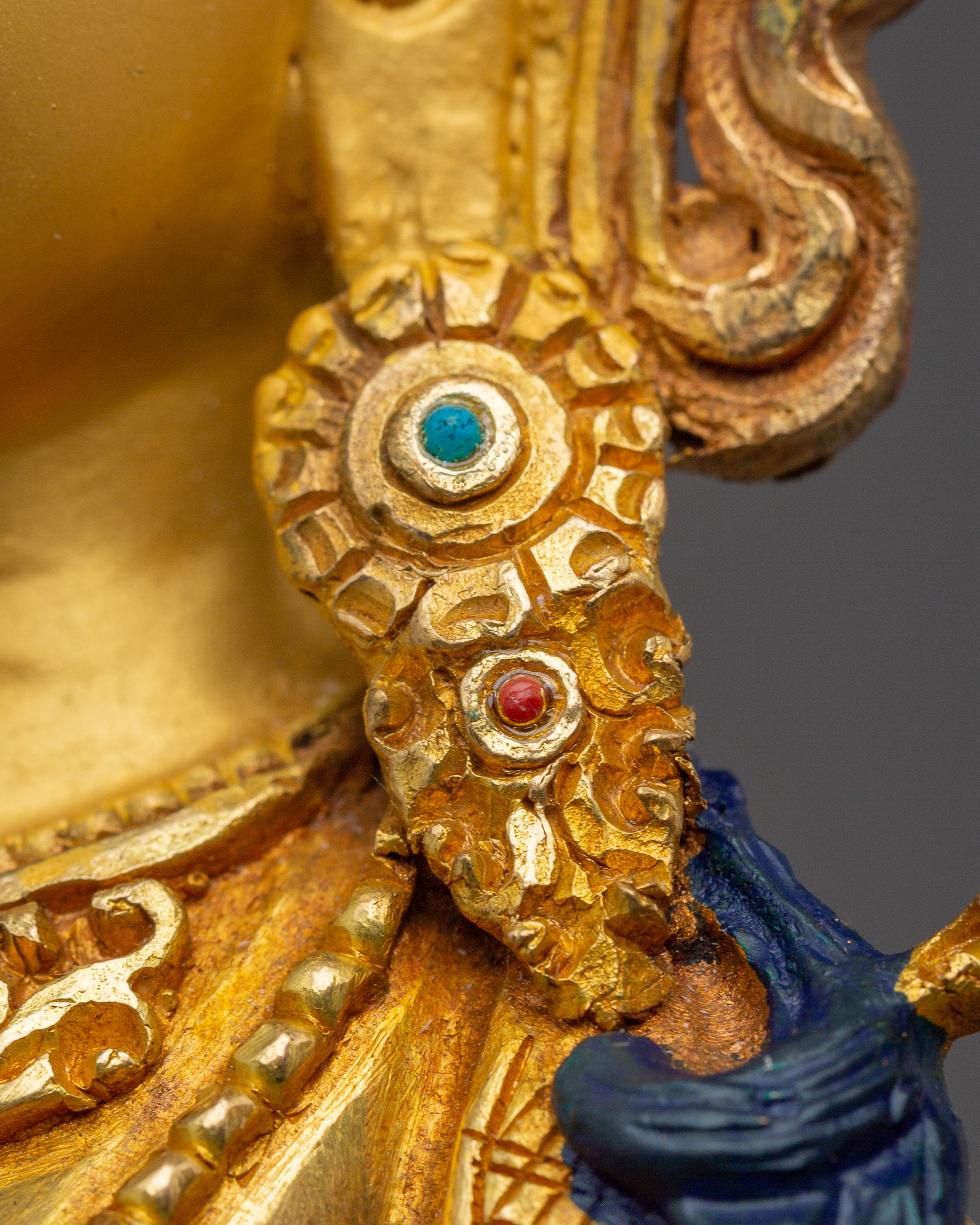 Green Tara, Enlightened Feminine Guardian | Gold Gilded Tibetan Deity
