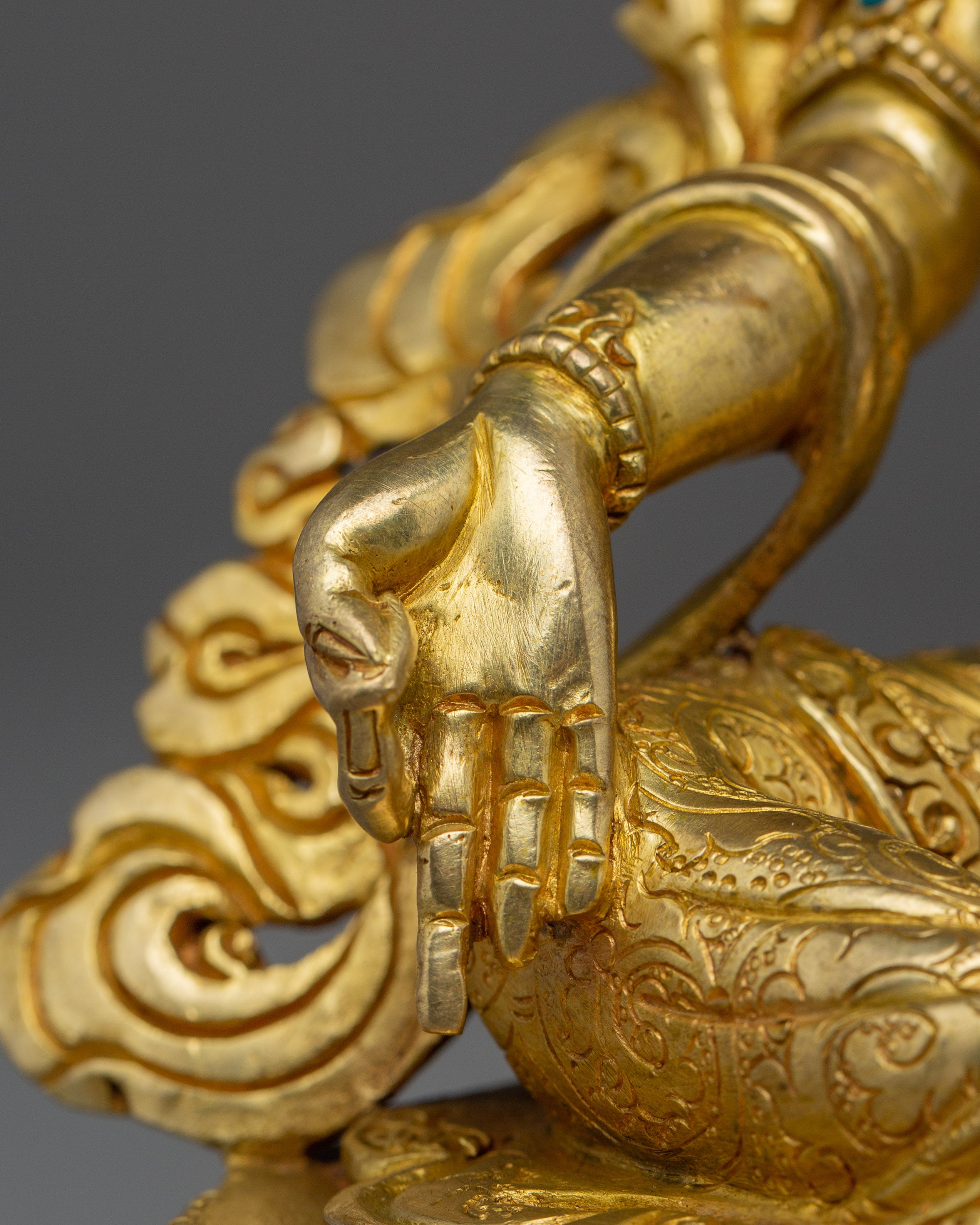 Compassionate Green Tara Figure | Handcrafted Tibetan Icon