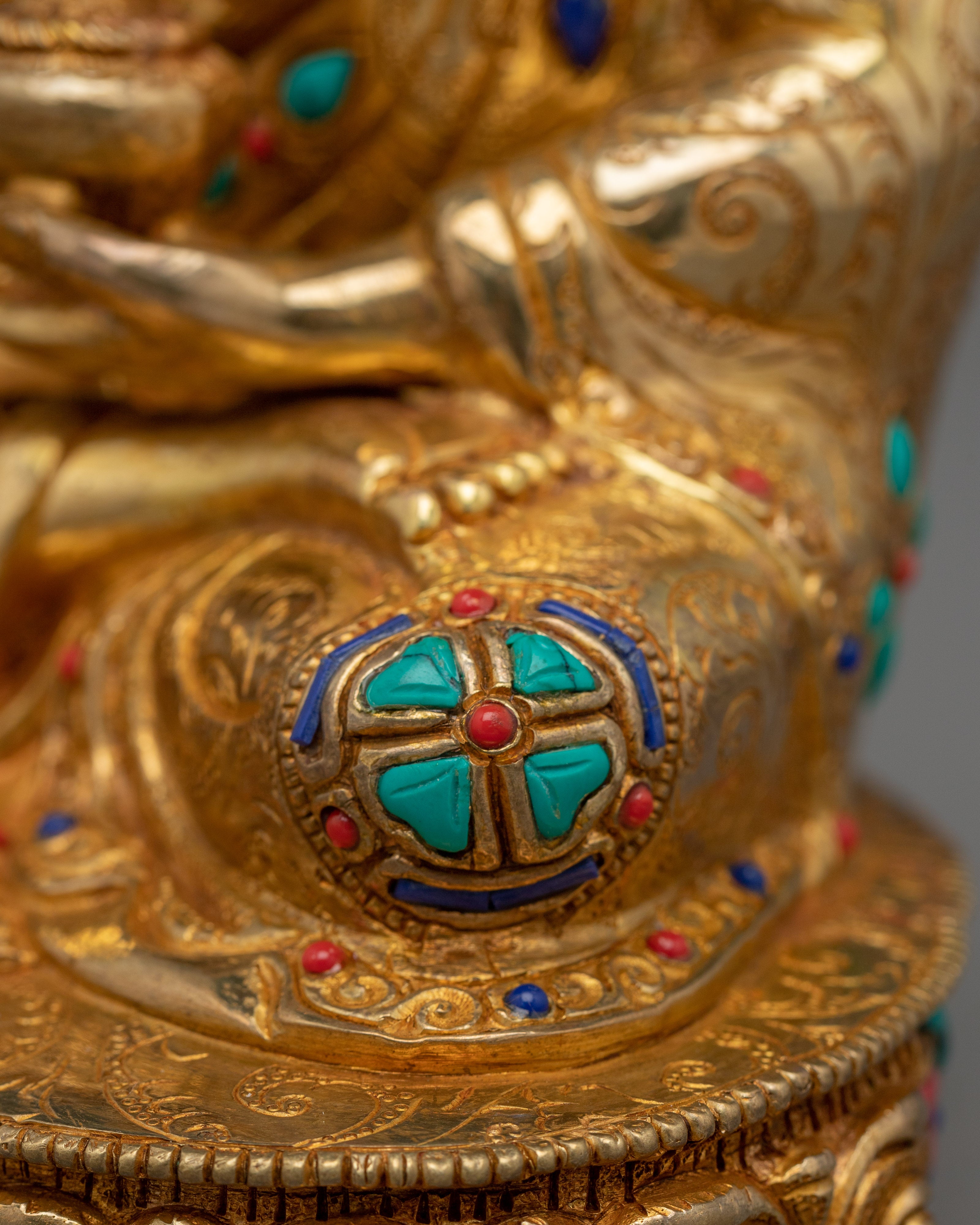 Sacred Medicine Buddha Sculpture | Enlightened Healer in Peaceful Form