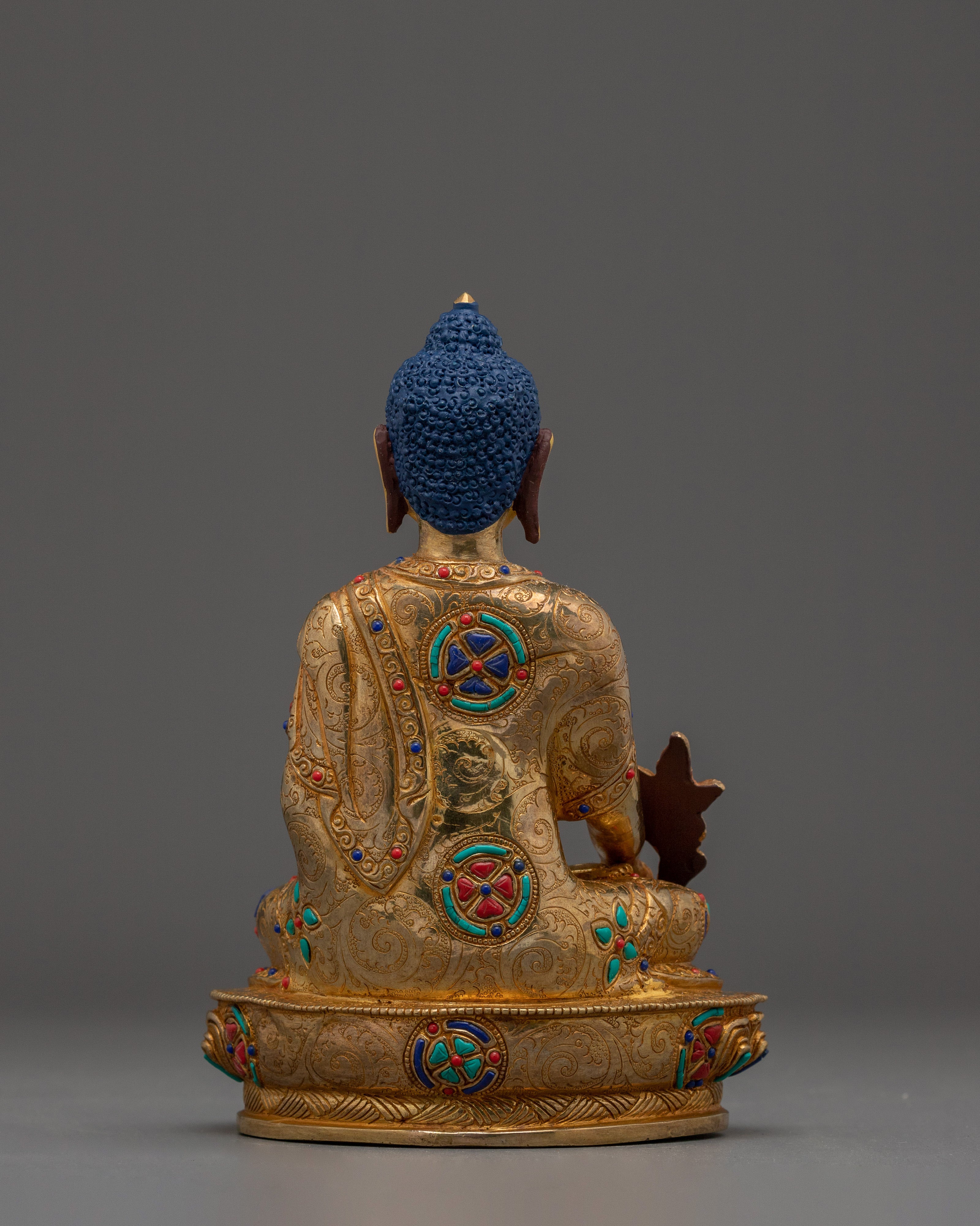 Sacred Medicine Buddha Sculpture | Enlightened Healer in Peaceful Form