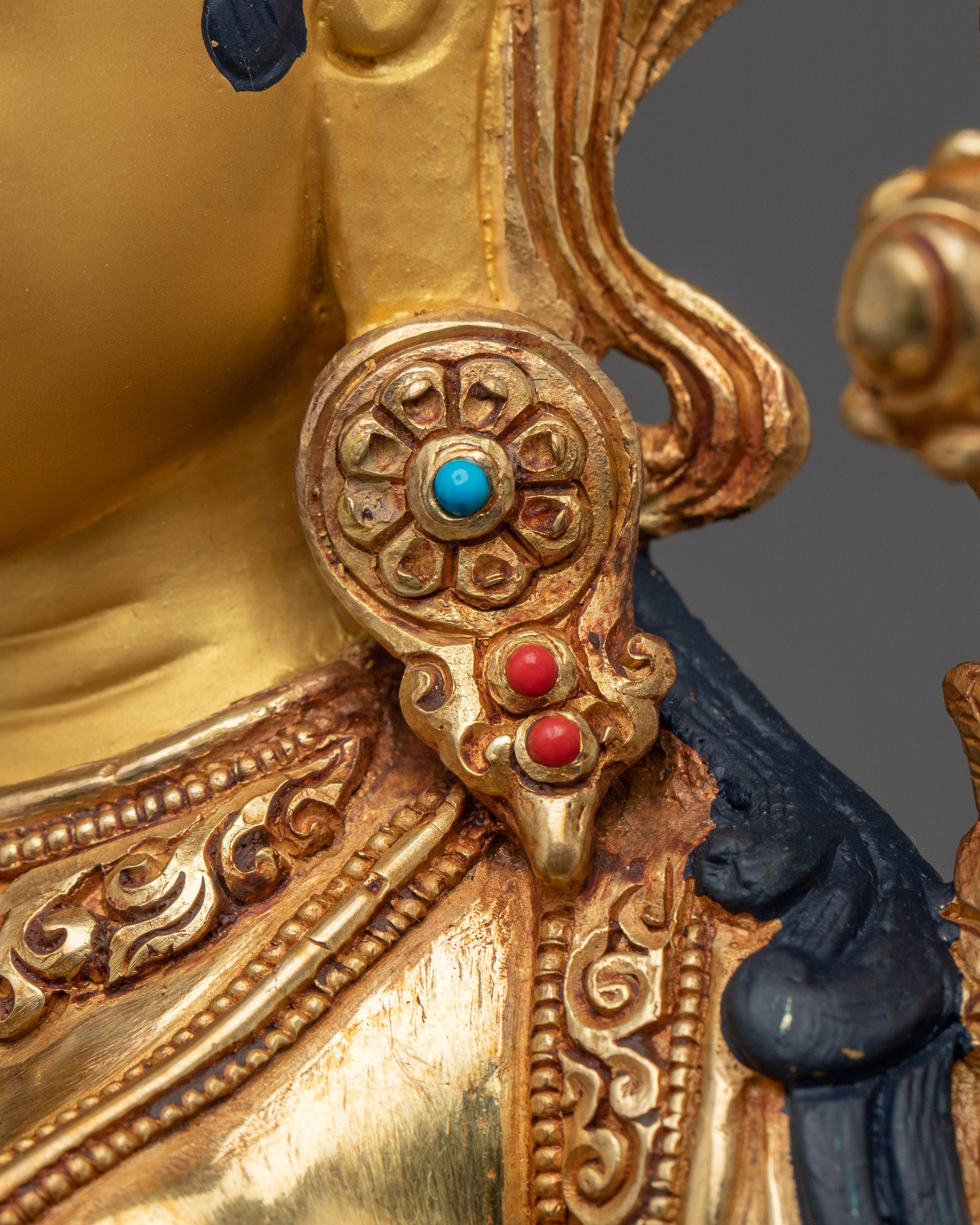 Green Tara With Halo Statue: Mother of All Buddhas