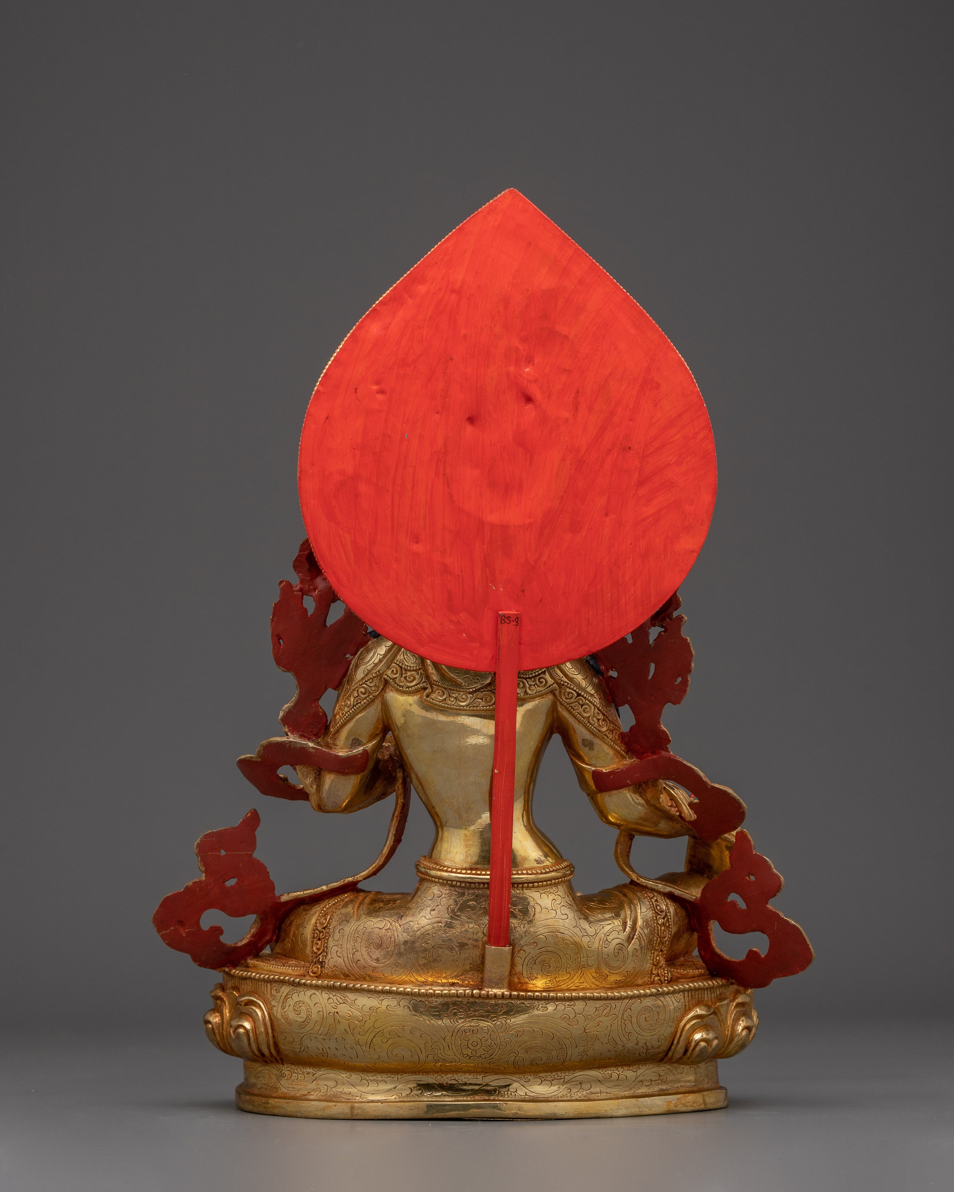 Green Tara With Halo Statue: Mother of All Buddhas