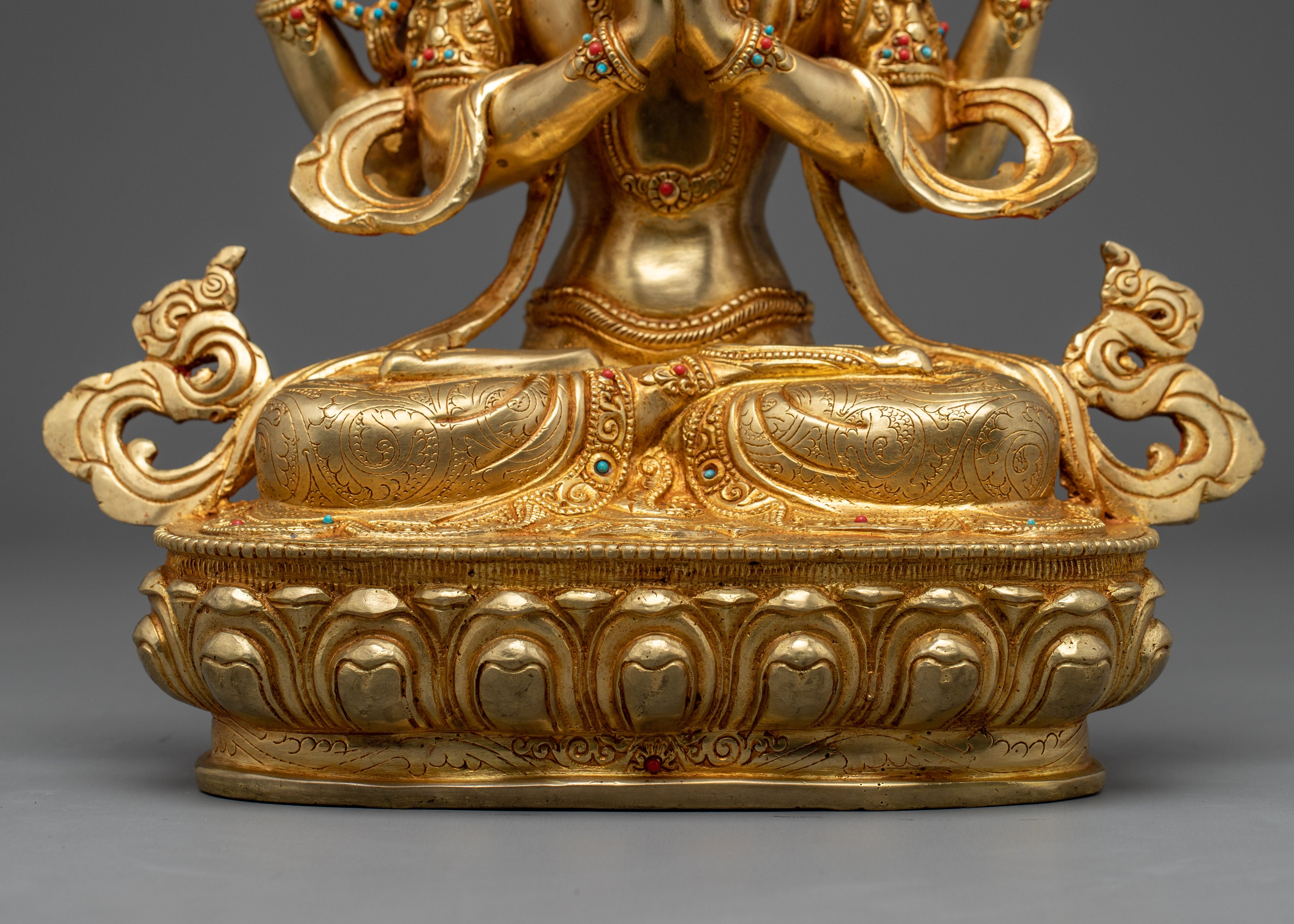 Chenrezig with Halo Artwork | Tibetan Bodhisattva of Compassion