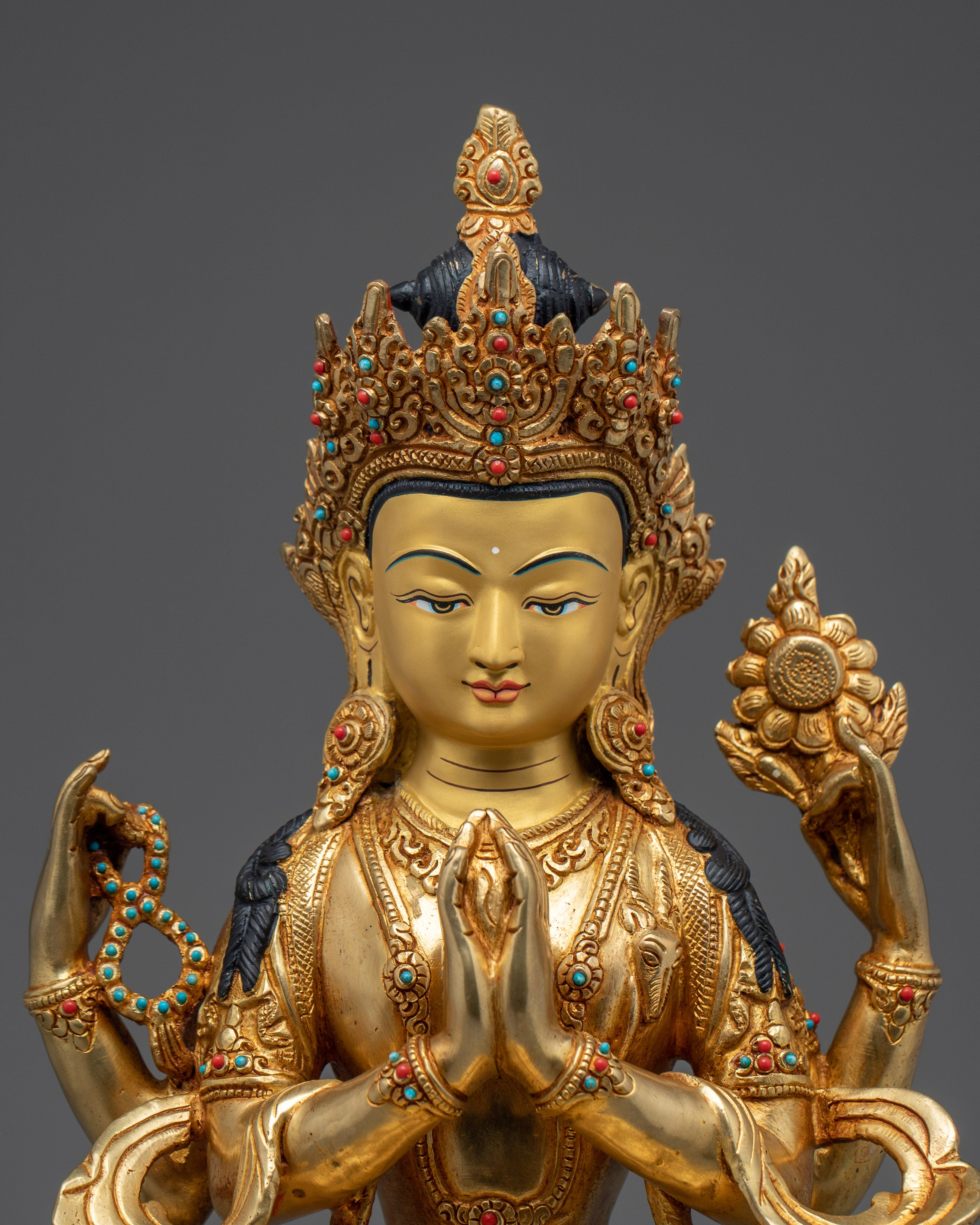 Chenrezig with Halo Artwork | Tibetan Bodhisattva of Compassion