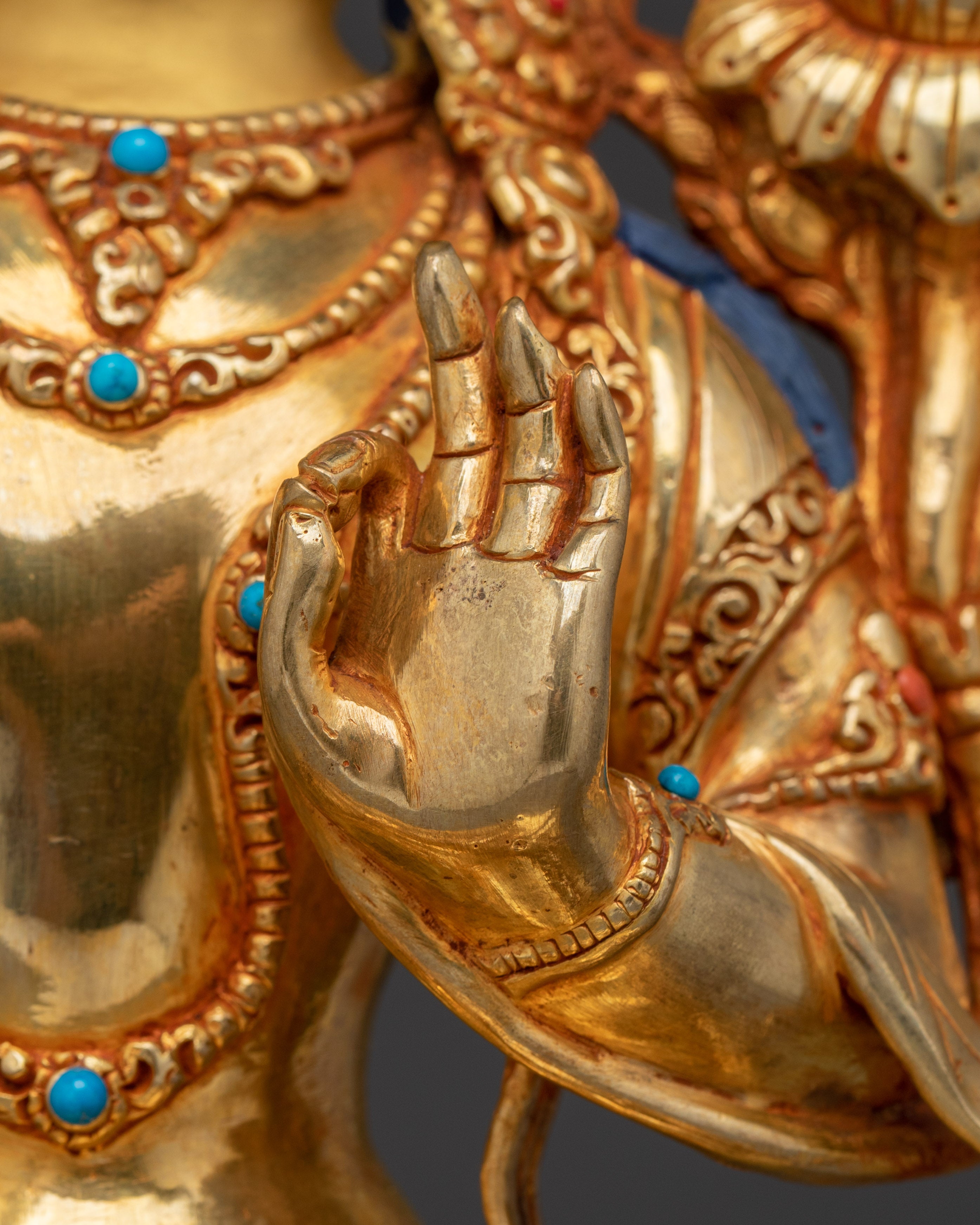 Golden Manjushri Statue: The Wisdom Bodhisattva