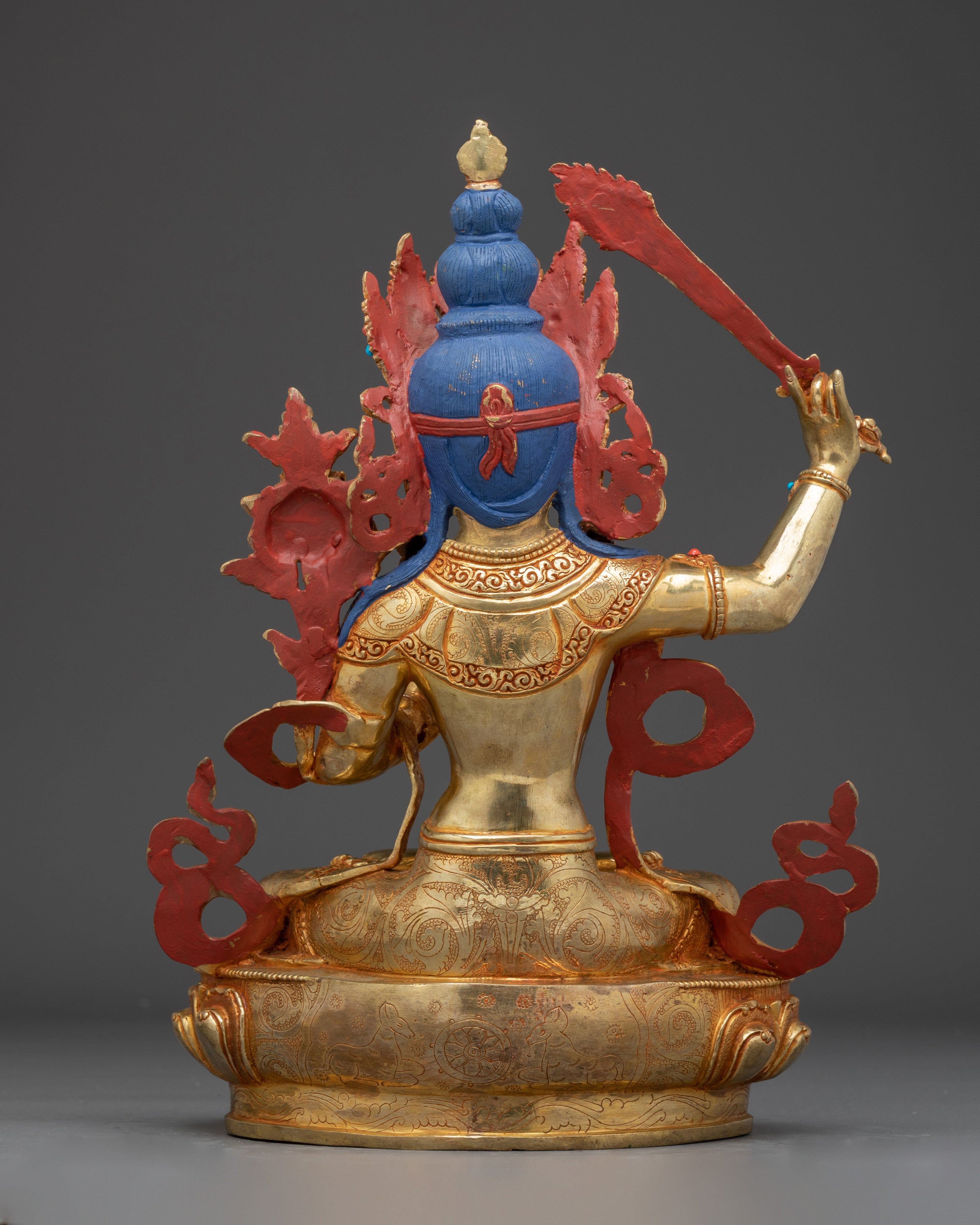 Golden Manjushri Statue: The Wisdom Bodhisattva