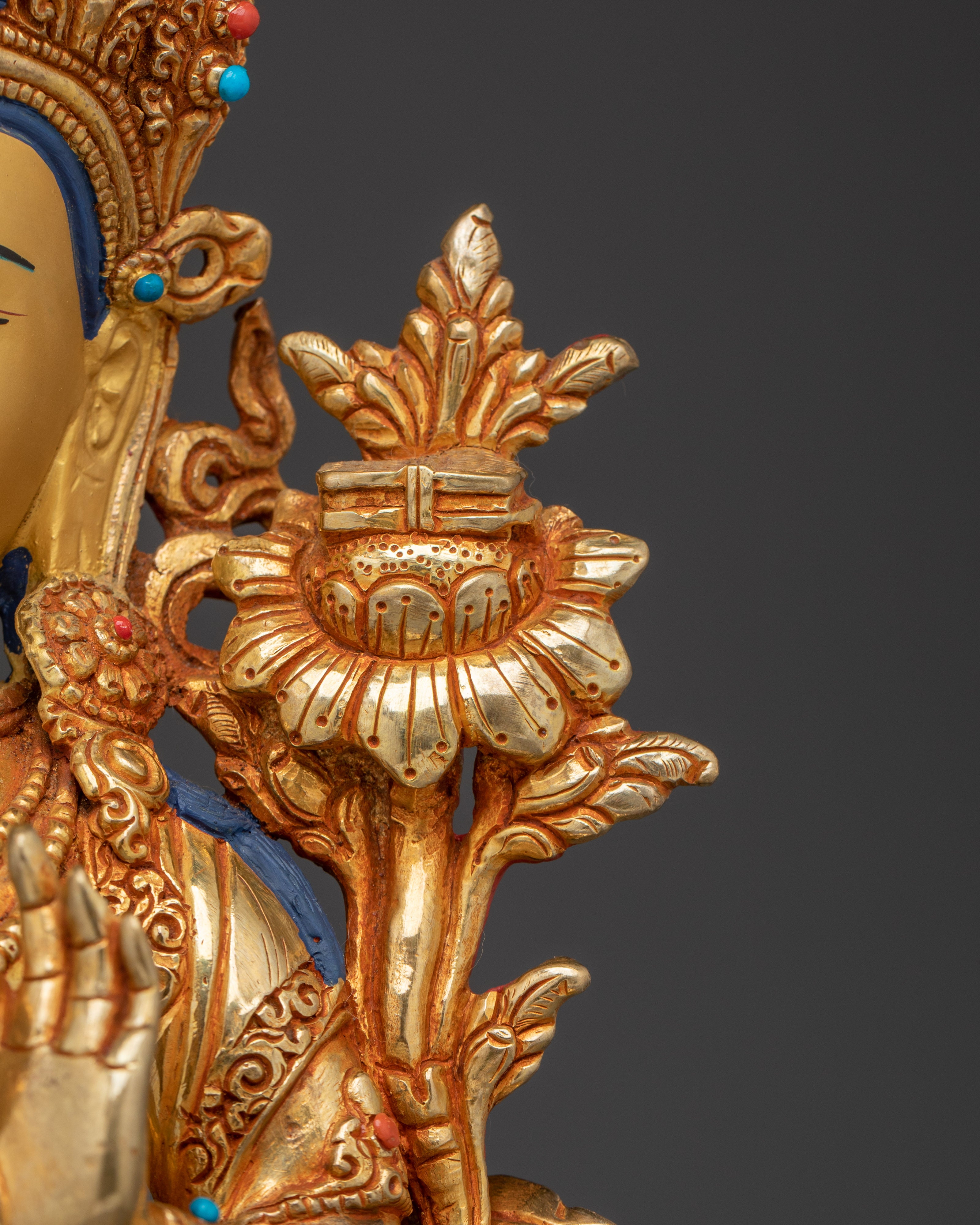 Golden Manjushri Statue: The Wisdom Bodhisattva