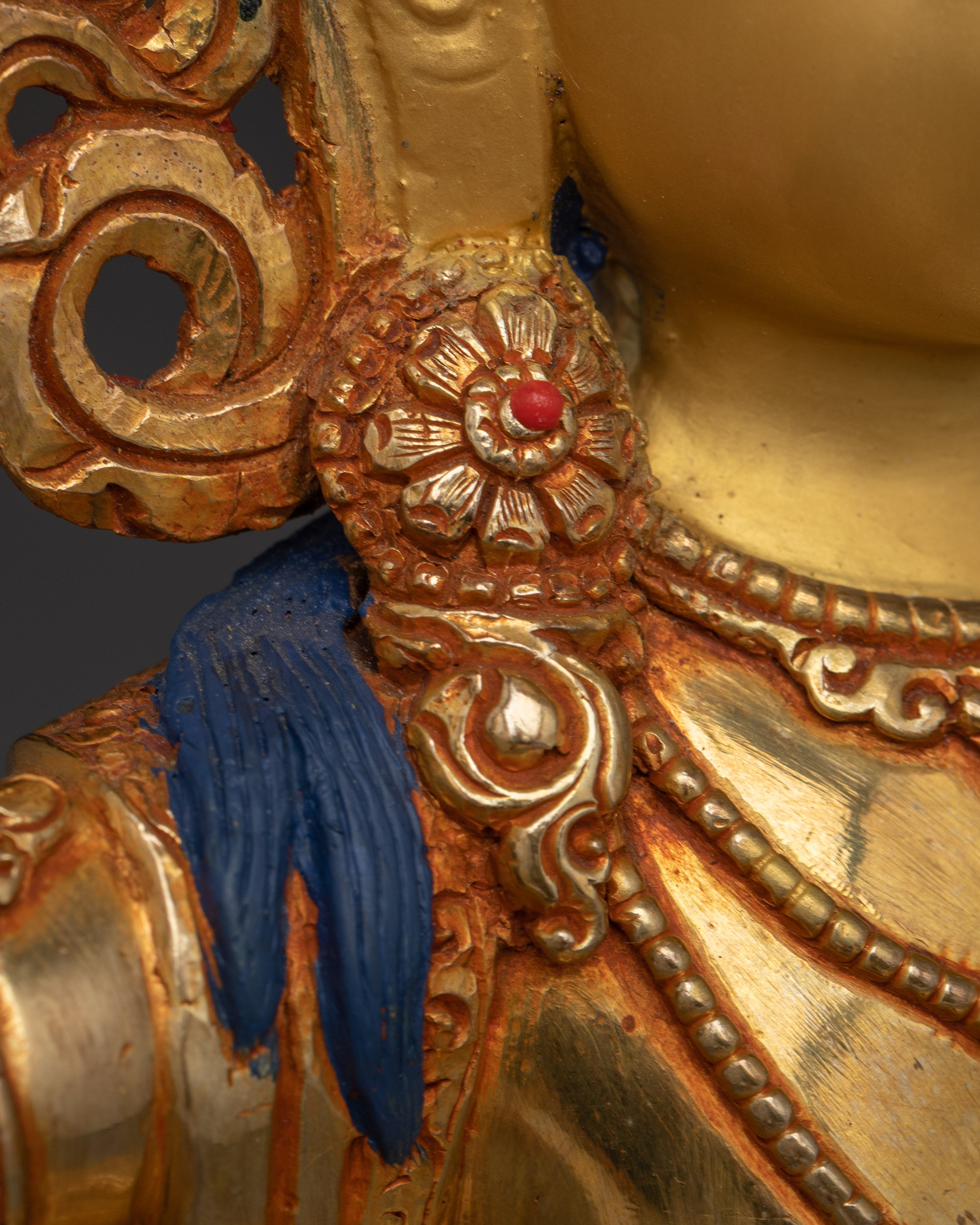 Golden Manjushri Statue: The Wisdom Bodhisattva