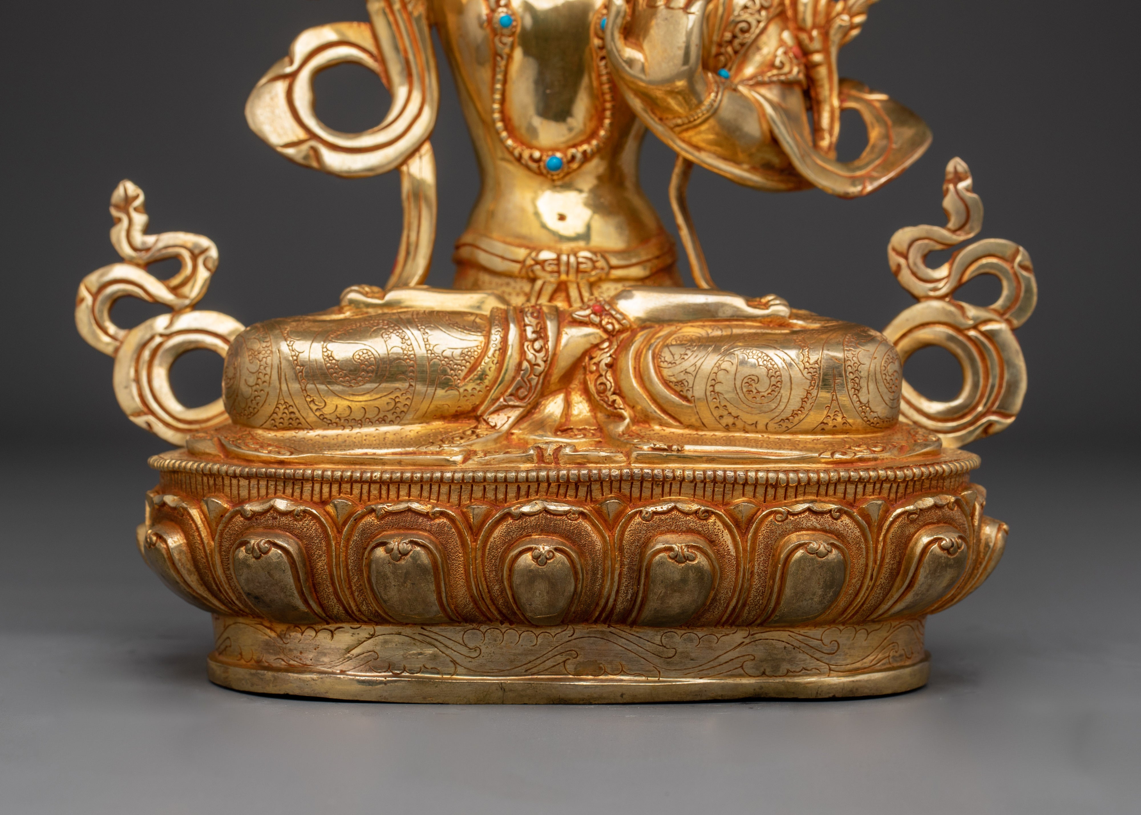 Golden Manjushri Statue: The Wisdom Bodhisattva