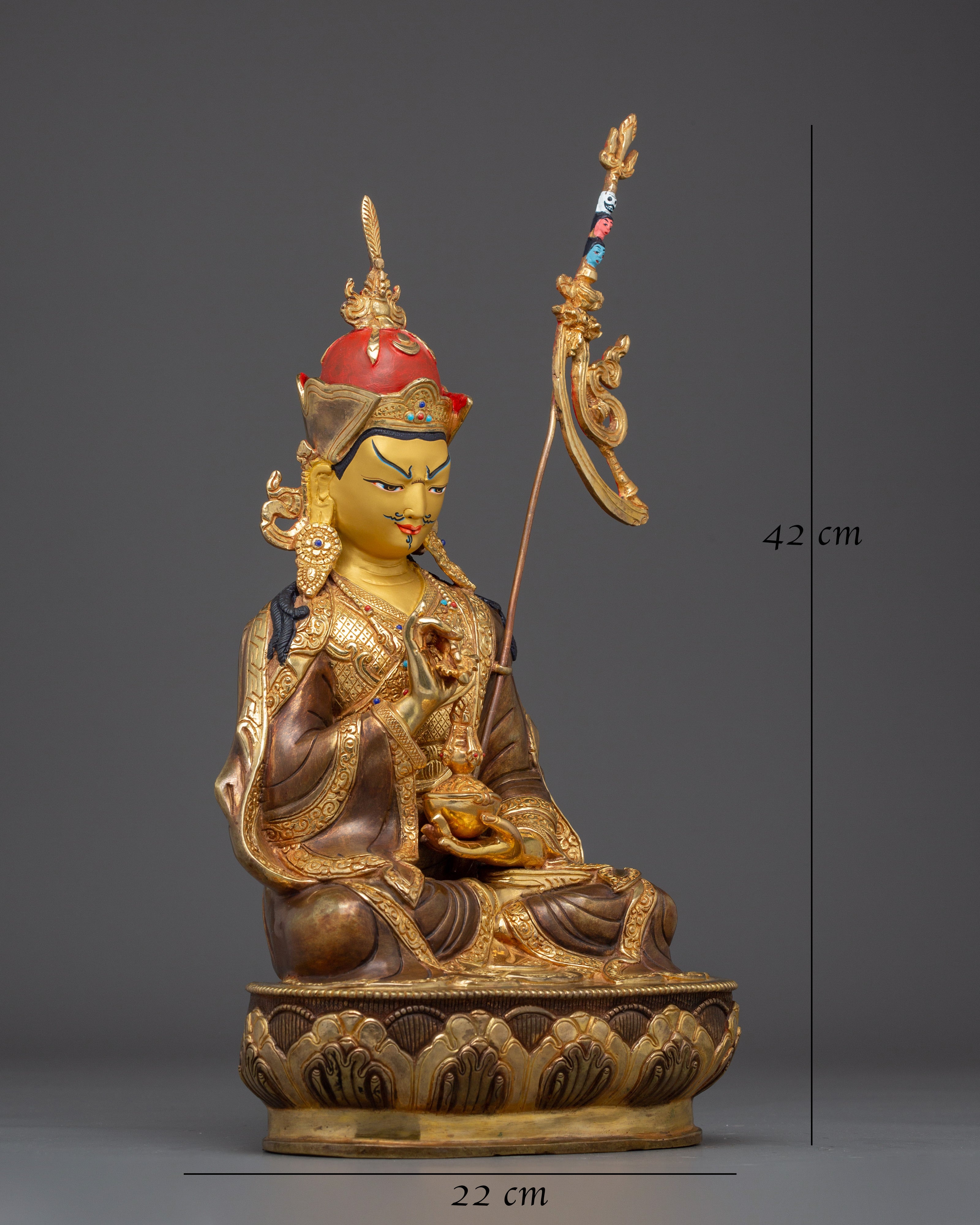 Guru Tsoyke Dorje Statue: Guru Rinpoche Peaceful Form