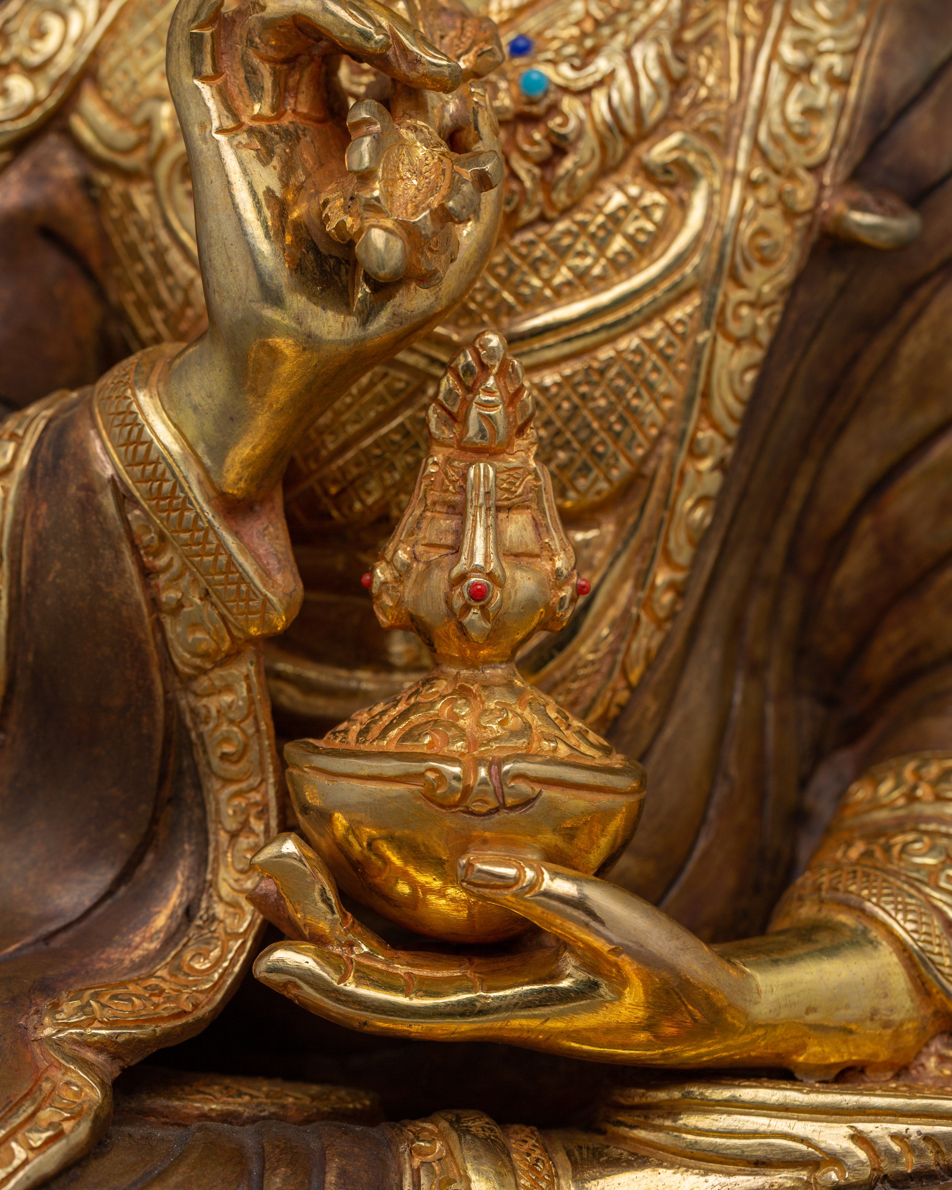 Guru Tsoyke Dorje Statue: Guru Rinpoche Peaceful Form