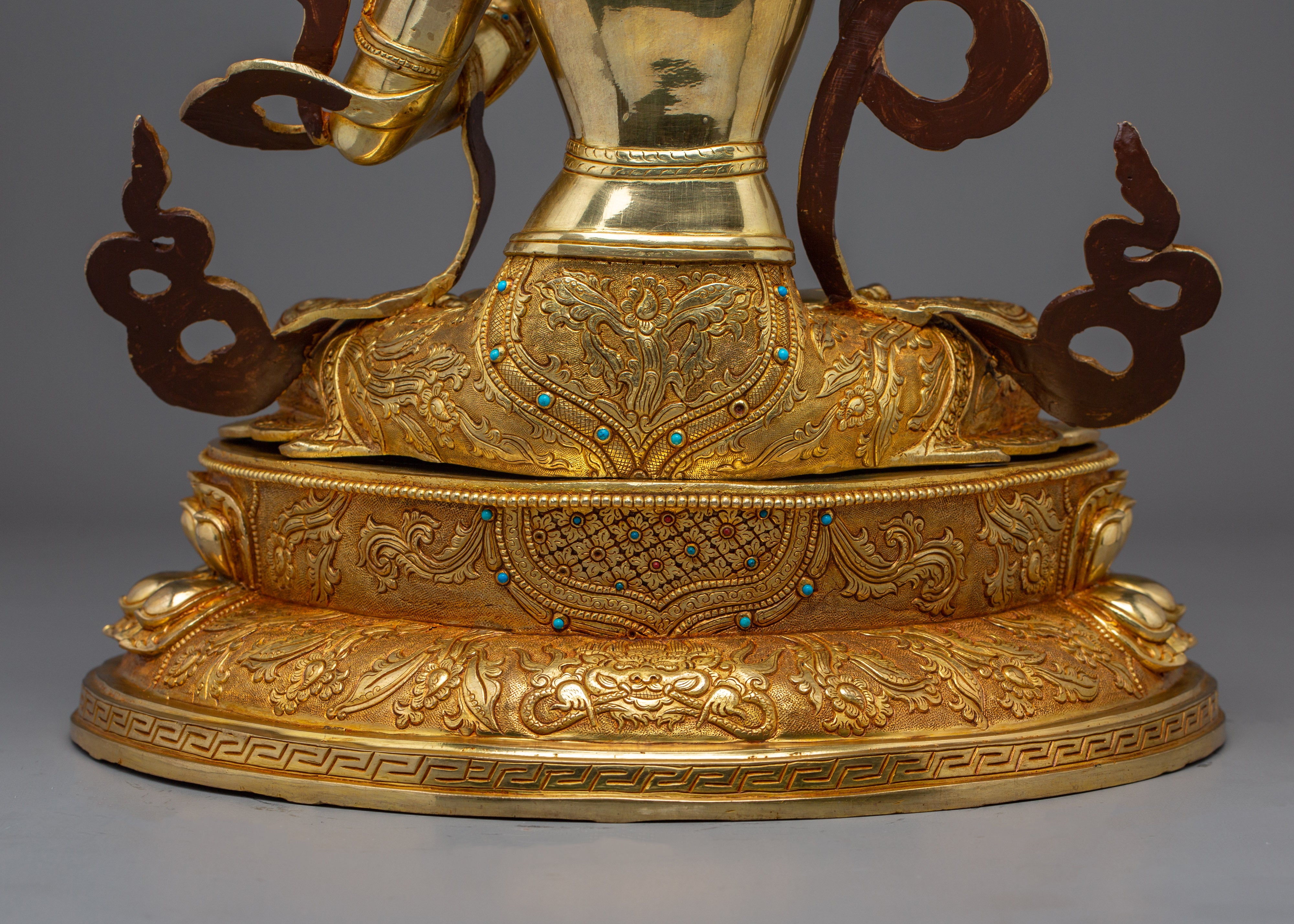 Golden Manjushri Handmade Art | Buddhist Revered Deity